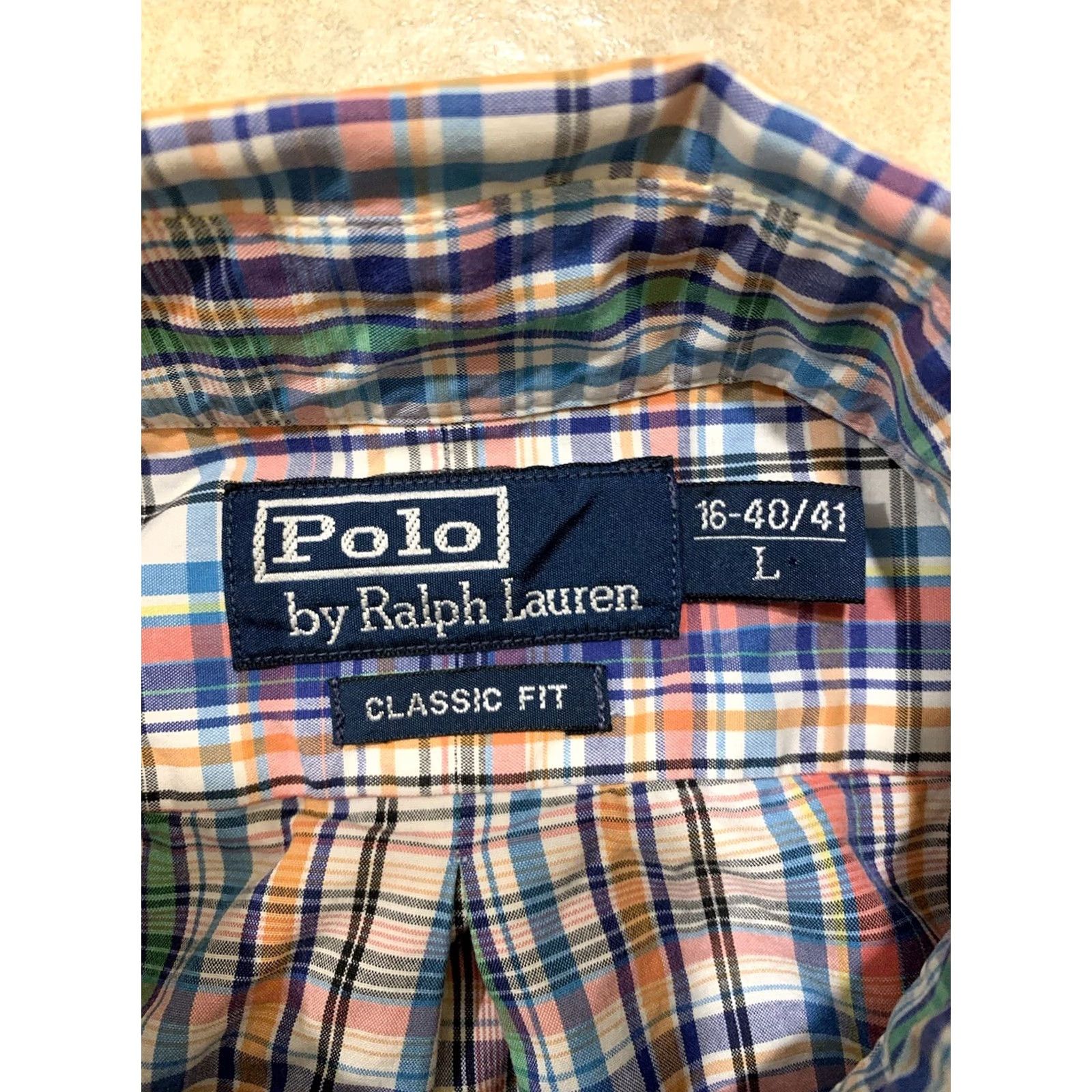 Polo Ralph Lauren Polo Ralph Lauren Men's Large 16-40/42 Button-Up Shirt Plaid Classic Fit Long Sleeve Shirt Size US L / EU 52-54 / 3 - 3 Thumbnail