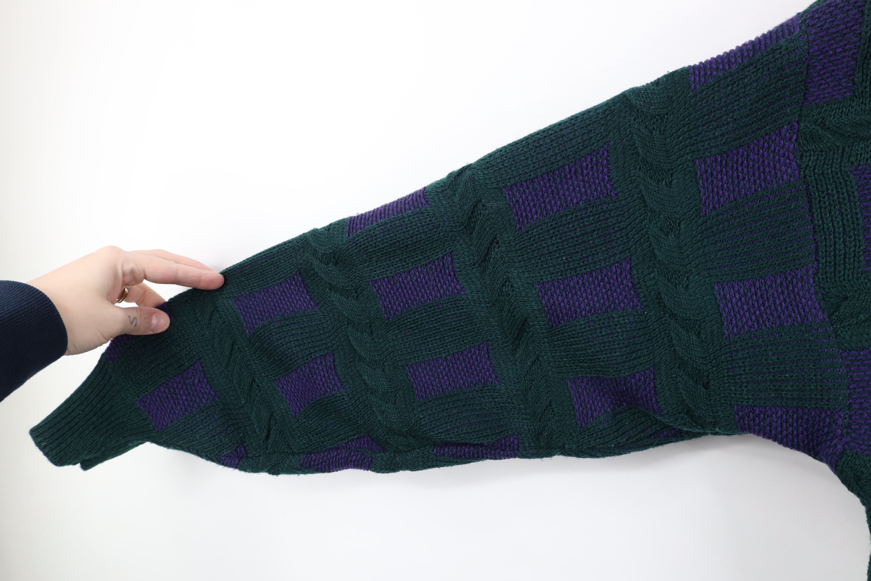 Vintage Vintage 90s Streetwear Chunky Cable Knit Crewneck Sweater Size XL / US 12-14 / IT 48-50 - 5 Thumbnail