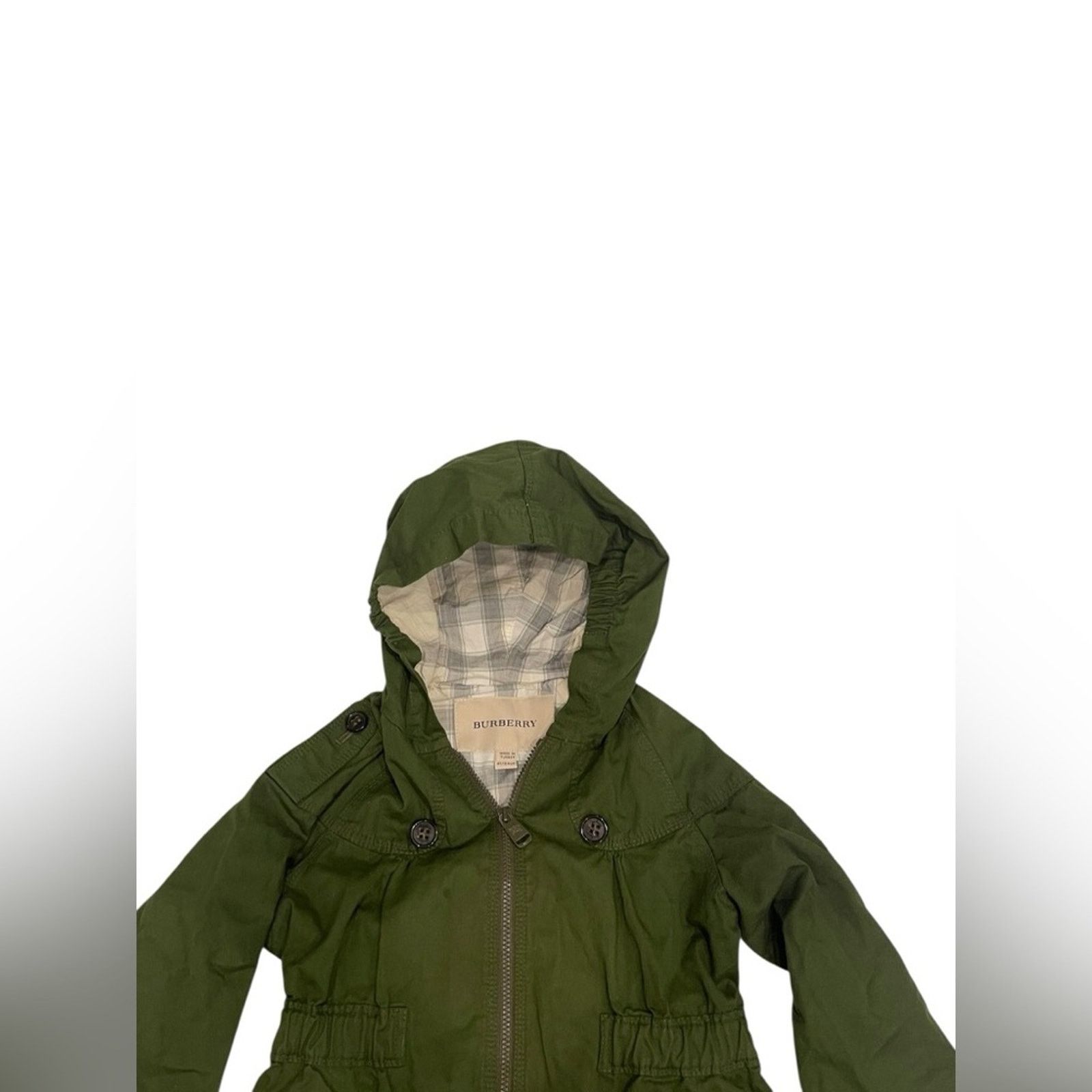 Burberry Burberry Kids Green Hooded Jacket Size:4Y Size ONE SIZE - 5 Thumbnail