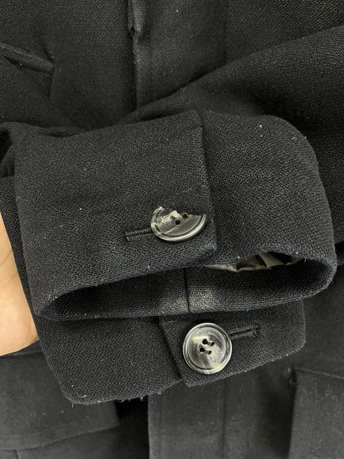 Issey Miyake Vintage Issey Miyake Zucca Black Wool Jacket Size L / US 10 / IT 46 - 12 Thumbnail