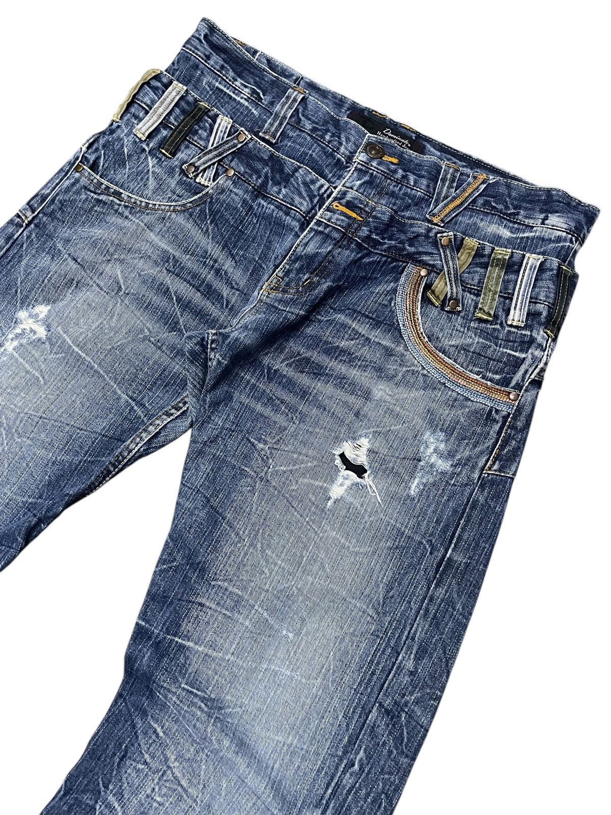 5351 POUR LES HOMMES × Japanese Brand × Tornado Mart DOMINATE Double Waist Spiral Honeycomb Wash Jeans Size US 34 / EU 50 - 3 Thumbnail