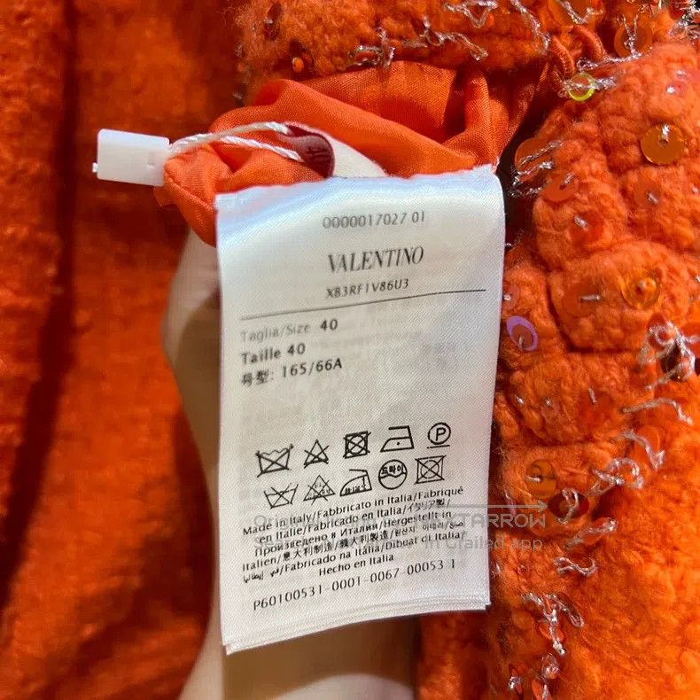 Valentino Valentino Orange tweed sequin Chanel-style shorts jacket Size S / US 4 / IT 40 - 8 Thumbnail