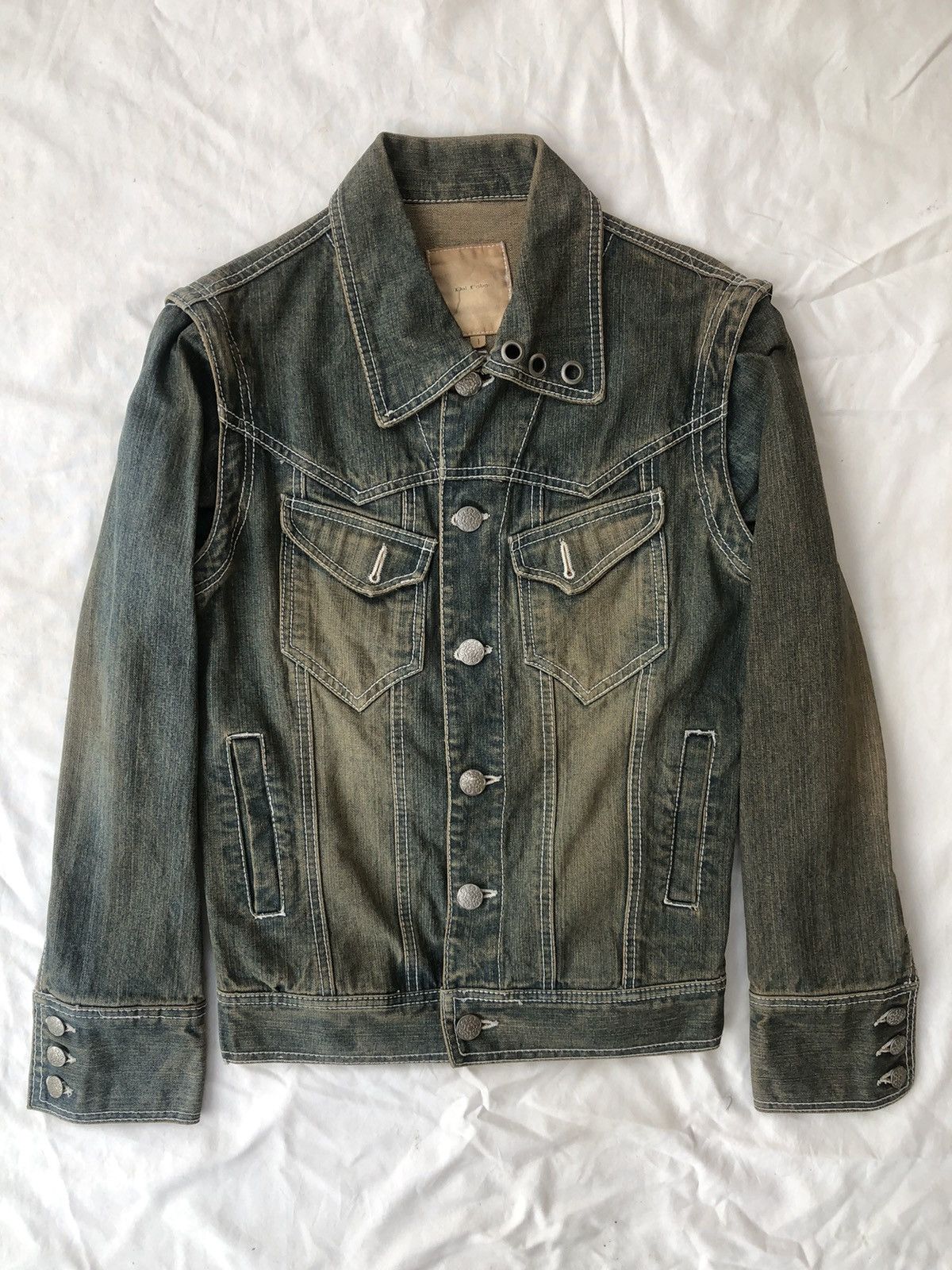 Japanese Brand Mud Wash Studded Jacket Number Nine Style Size US S / EU 44-46 / 1 - 1 Thumbnail