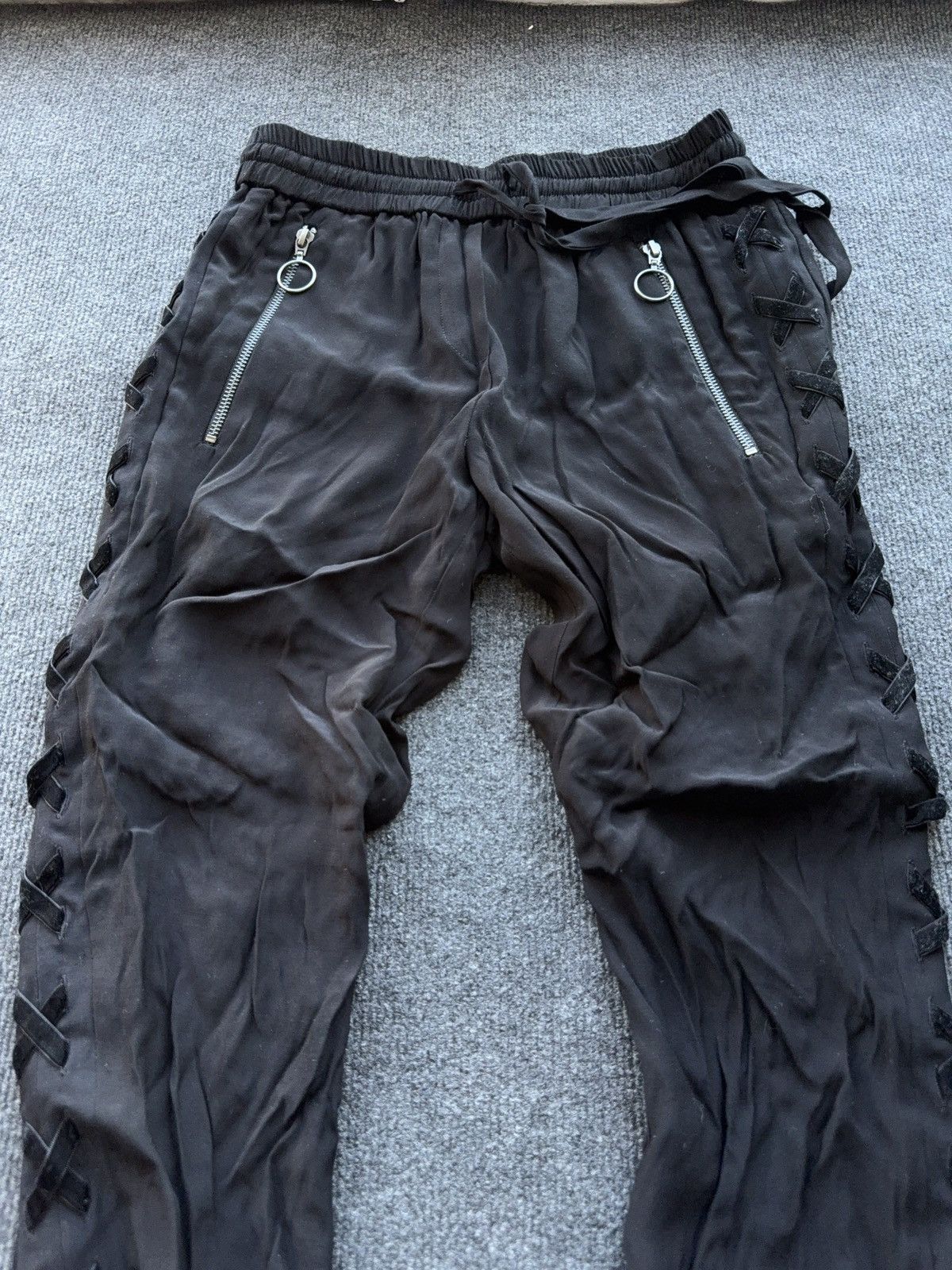 The Kooples The Kooples Sport Avant Garde Rick style Lace Up Pants XS Size 26" / US 2 / IT 38 - 4 Thumbnail