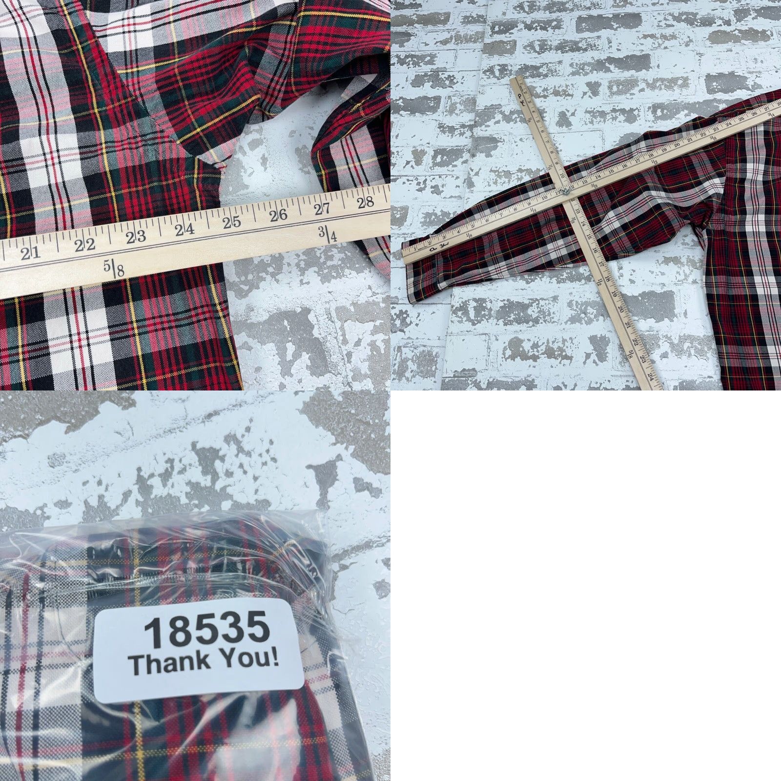 Ralph Lauren Ralph Lauren Shirt Men Large Red Plaid Oxford Cloth Button Up Blaire Pocket P7* Size US XL / EU 56 / 4 - 8 Thumbnail