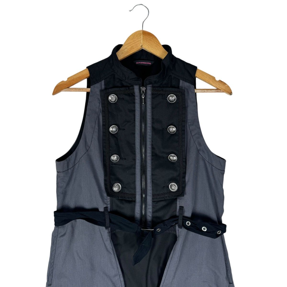 If Six Was Nine 🌟00s ALGONQUINS ZIPPER SLEEVELESS GOTHIC VAMP VEST Size S / US 4 / IT 40 - 2 Thumbnail