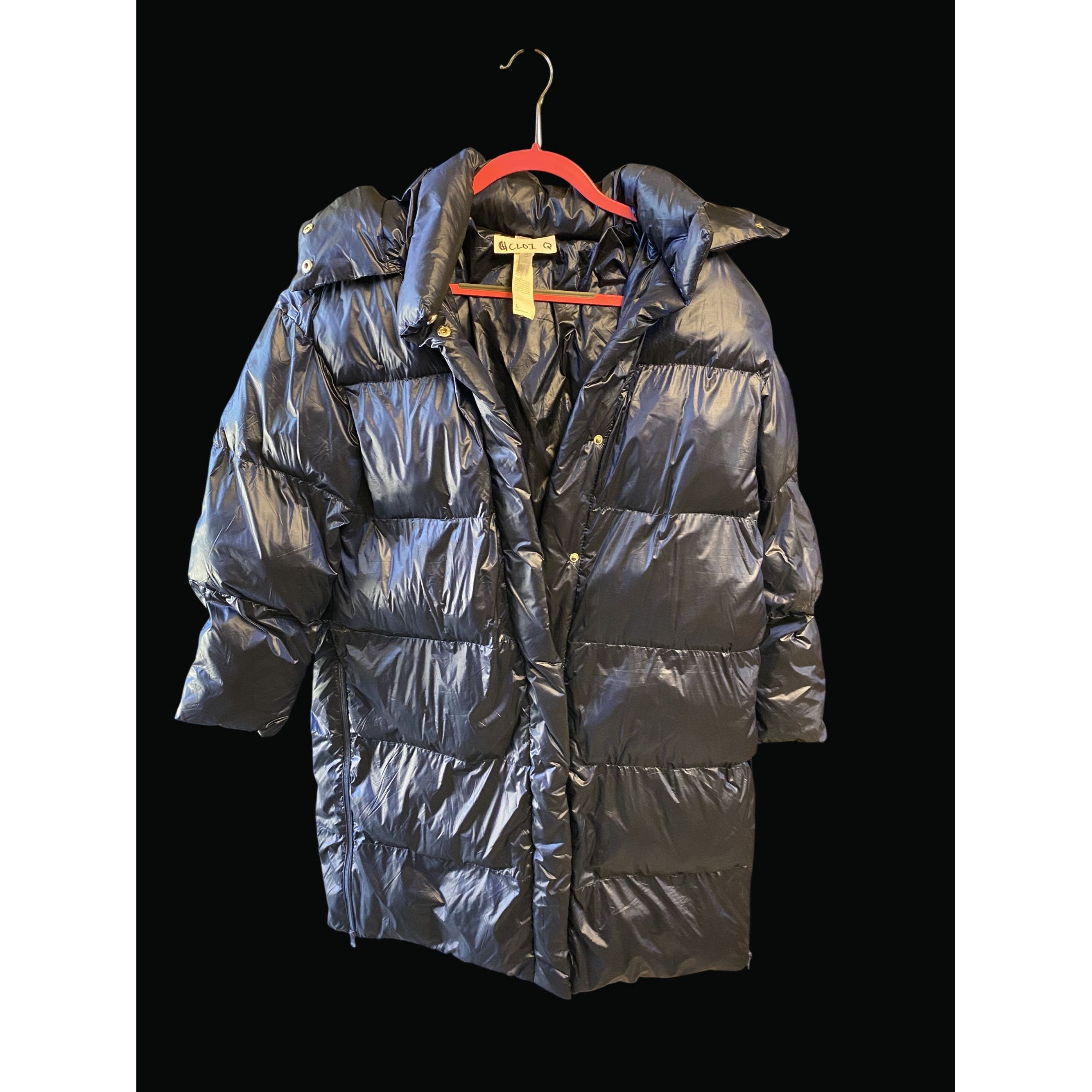Fabletics Fabletics Womens Navy Blue Oversized Puffer Coat With Hood S Size L / US 10 / IT 46 - 3 Thumbnail