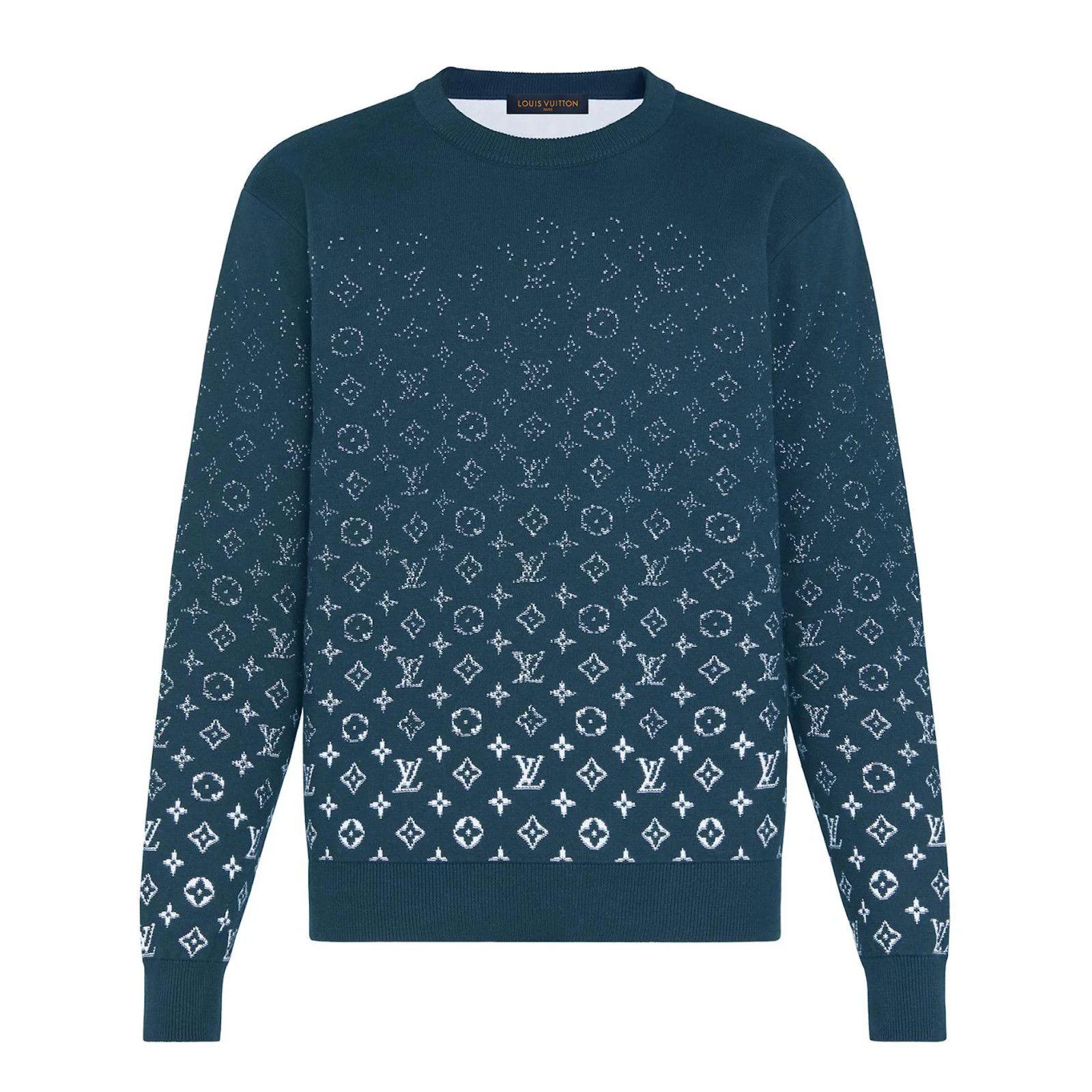 Louis Vuitton Louis Vuitton Canard Teal White Logo Crewneck Sweater M Size US M / EU 48-50 / 2 - 1 Thumbnail