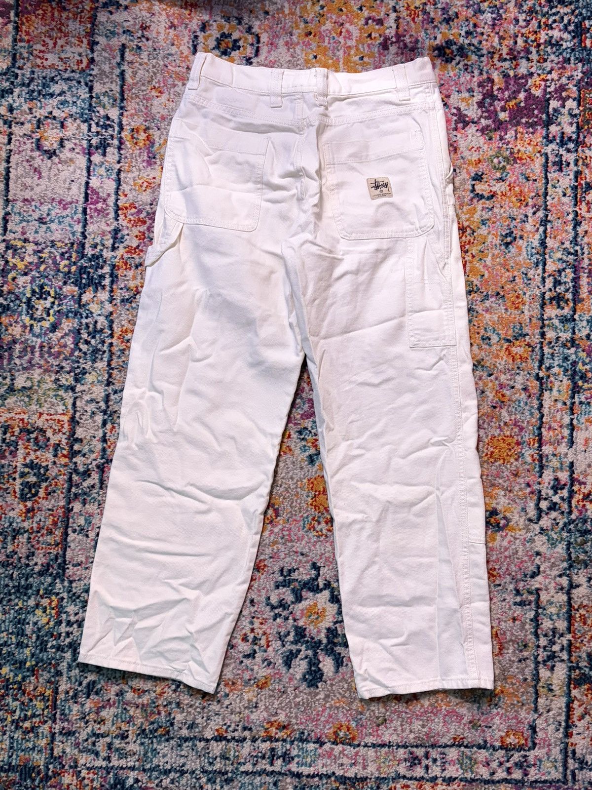 Stussy Stüssy x Our Legacy Work Shop White Canvas Carpenter Pants Size US 28 / EU 44 - 3 Thumbnail