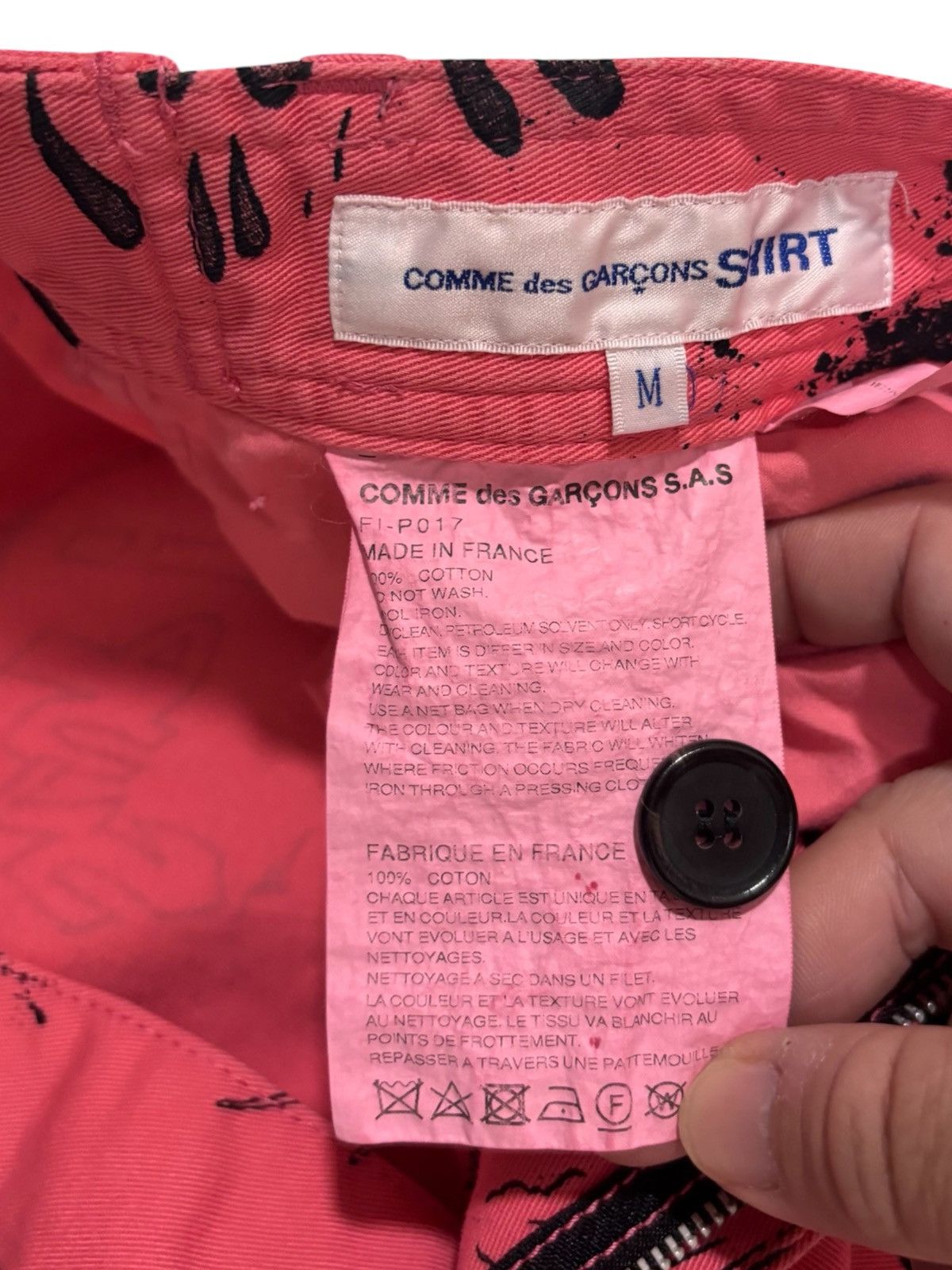 Comme des Garcons SHIRT COMME DES GARÇONS PANTS WOVEN RUNWAY COMIC BOOK PINK TROUSER Size US 36 / EU 52 - 6 Thumbnail