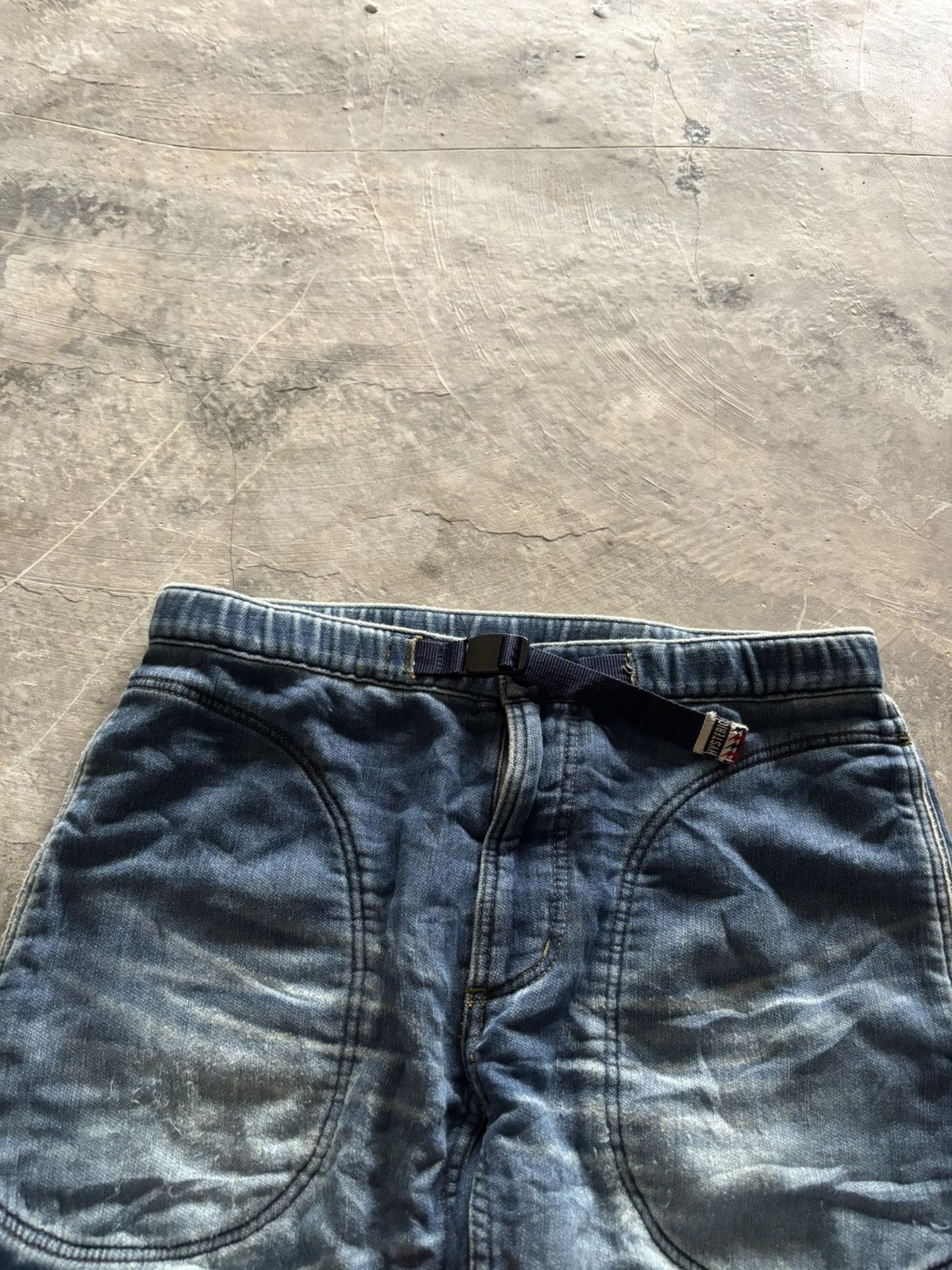 Hysteric Glamour × Japanese Brand RARE HYSTERIC GLAMOUR sweatpant denim distressed patchwork Size US 31 - 3 Thumbnail