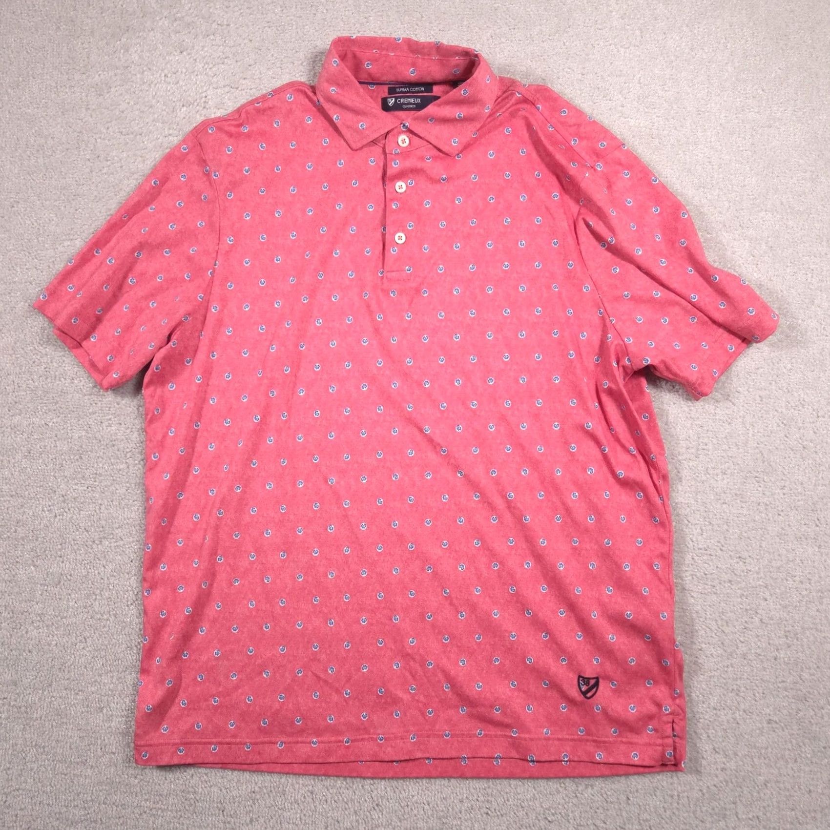 Cremieux Cremieux Polo Shirt Mens L Pink Floral Supima Cotton Classics Logo Allover Size US L / EU 52-54 / 3 - 2 Thumbnail
