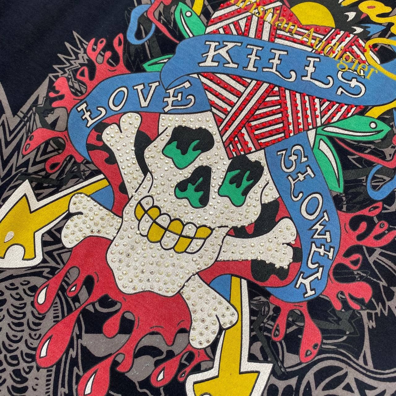 Vintage Vintage big logo Ed hardy skulls big logo tee shirt 90s Size US L / EU 52-54 / 3 - 9 Thumbnail
