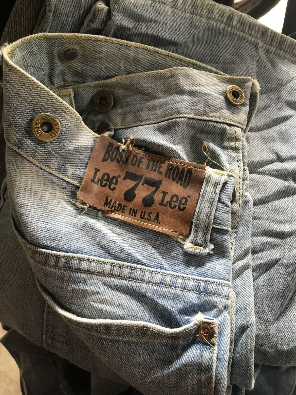 Lee VINTAGE 70s LEE 77 BOSS OF THE ROAD Size US 30 / EU 46 - 4 Thumbnail