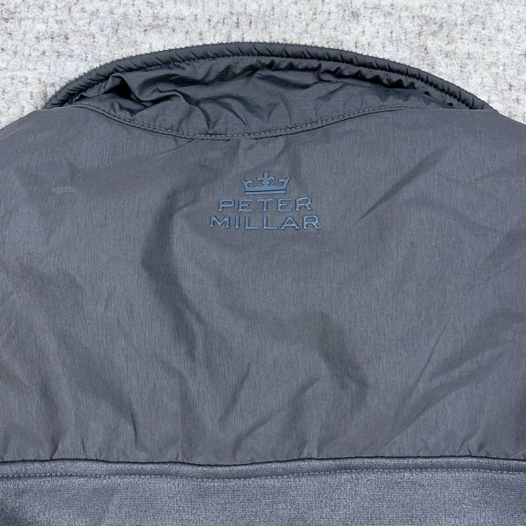 Peter Millar Peter Millar Crown Sport Pullover Men XL Gray Quarter Half Zip Edgewood Size US XL / EU 56 / 4 - 7 Thumbnail