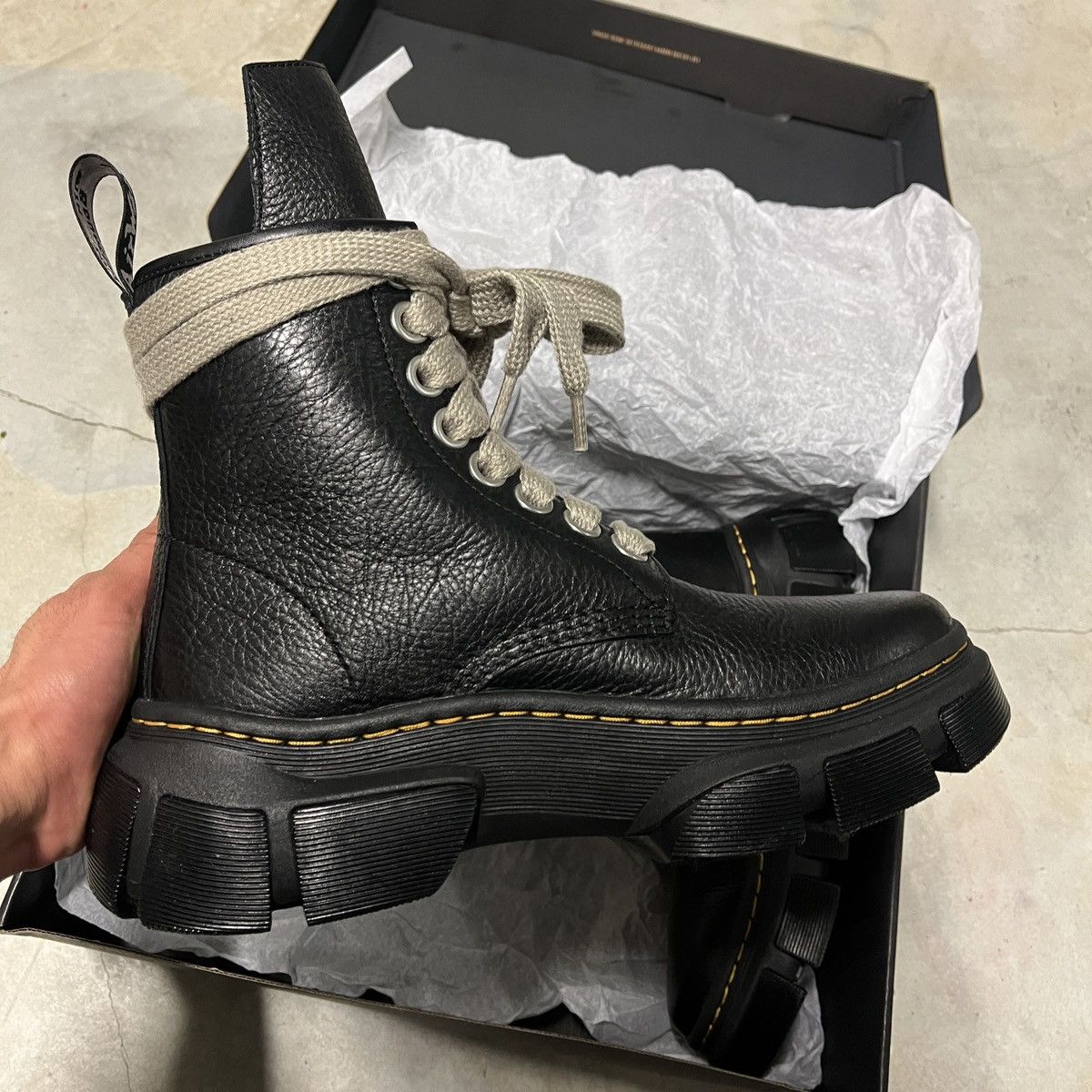 Dr. Martens × Rick Owens Rick Owens Dr. Martens 1460 Jumbo Lace DMXL Boots Size US 9 / EU 42 - 2 Thumbnail
