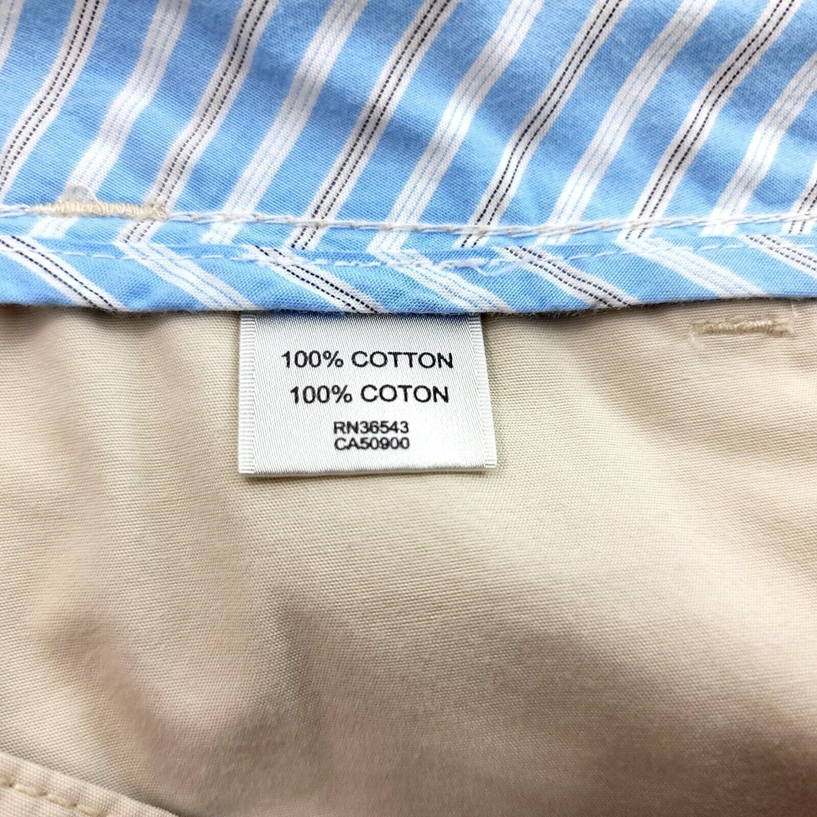Van Heusen Van Heusen Cotton Cream Chino Shorts Size 12 High Rise 35" W Size US 35 - 6 Thumbnail