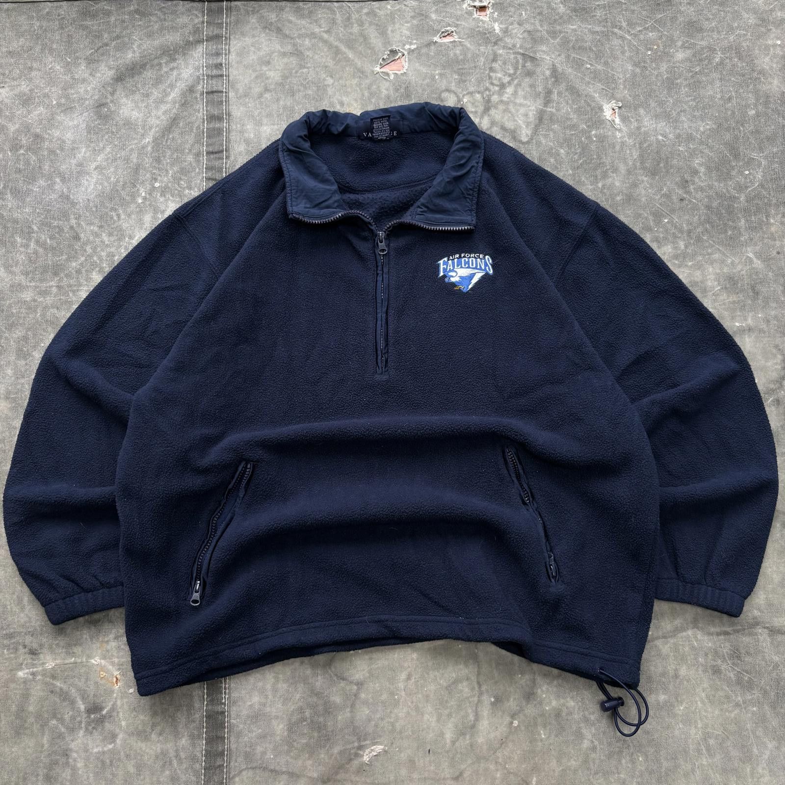 Vintage Vintage 90s Y2K Air Force Falcons Fleece 1/4 Zip Pullover Size US L / EU 52-54 / 3 - 1 Thumbnail