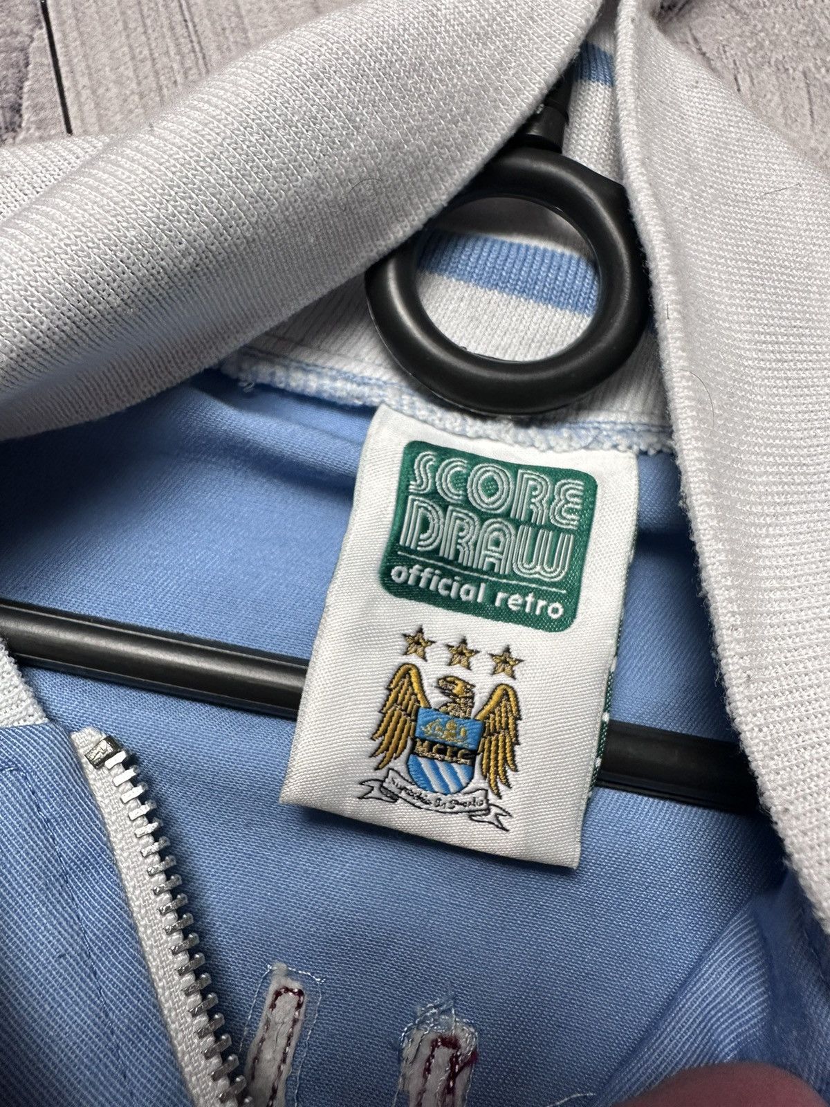 Vintage Vintage Manchester City soccer retro jacket Score Draw L Size US L / EU 52-54 / 3 - 5 Thumbnail