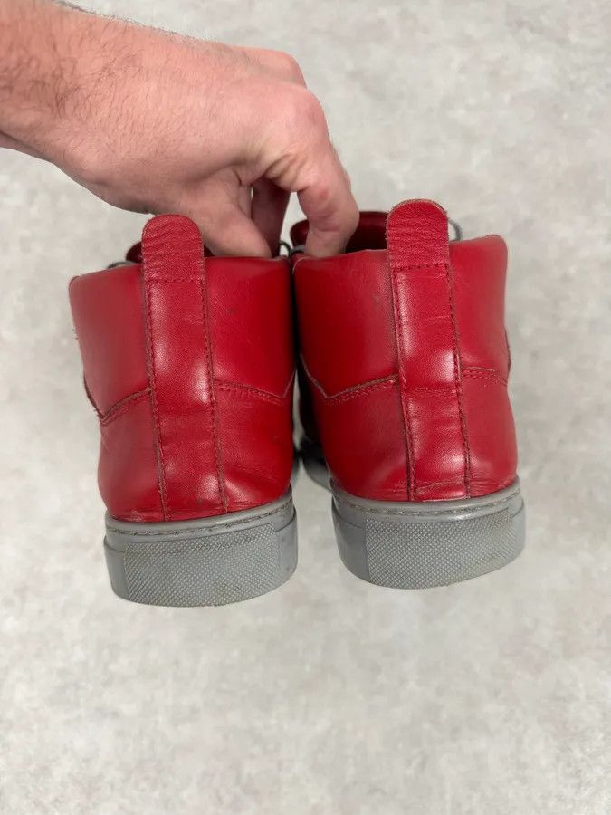 Balenciaga Balenciaga Red & Grey Arena High Sneakers Size US 7.5 / EU 40-41 - 8 Thumbnail