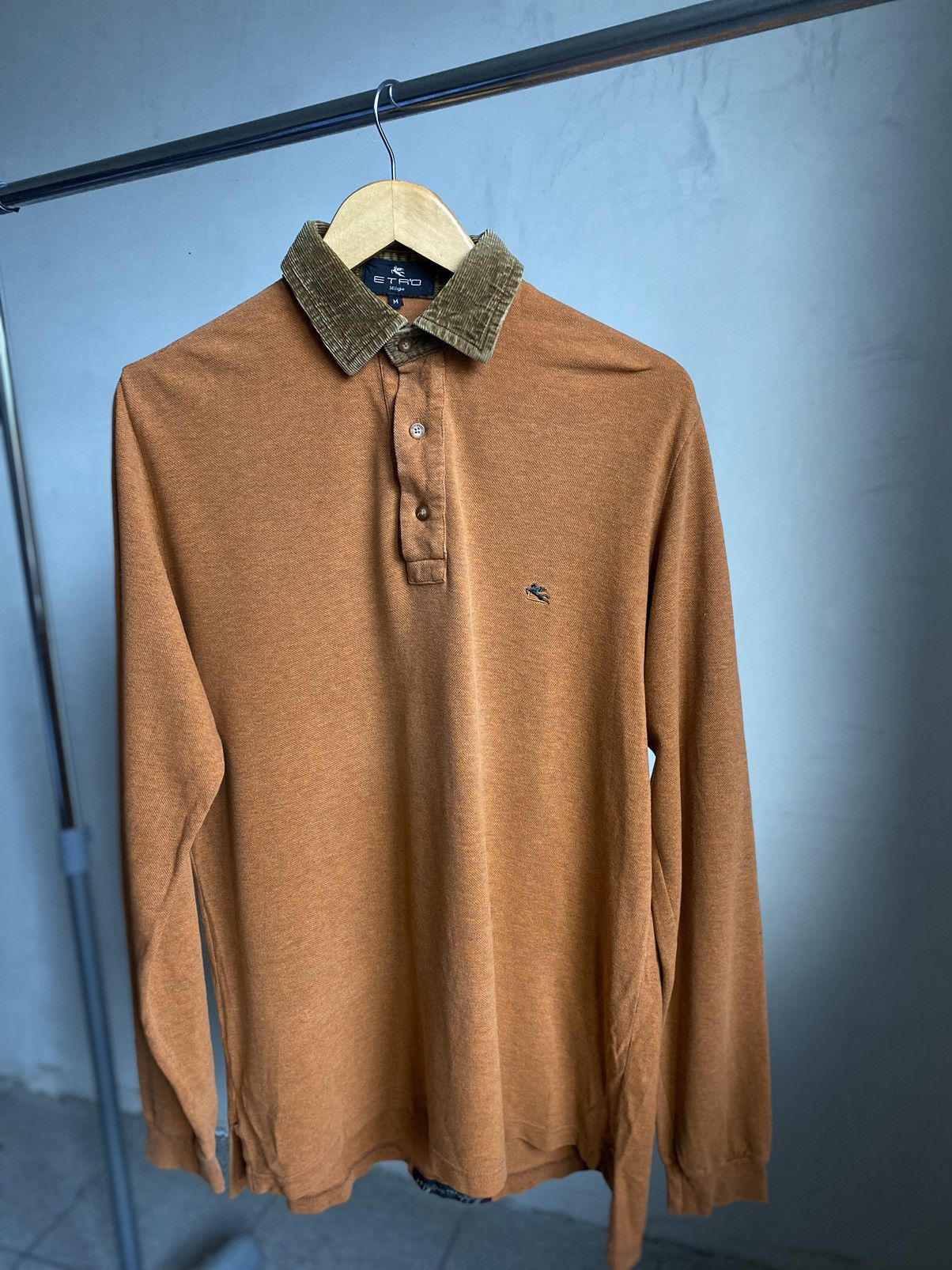 Etro Etro polo long sleeve corduroy collared Size US M / EU 48-50 / 2 - 3 Thumbnail