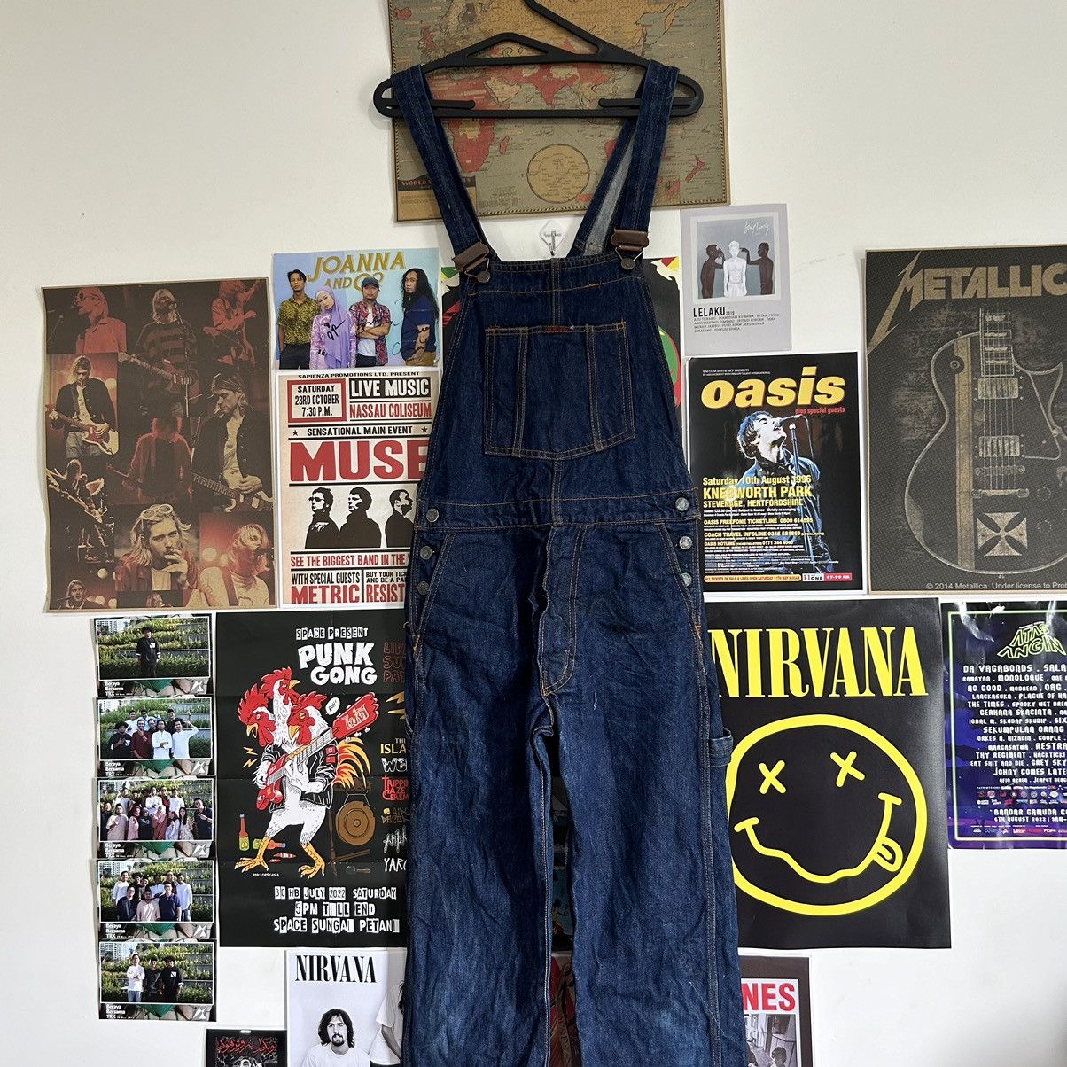 Vintage Vintage Canvas Carpenter Bid Overall Blue Denim Size US 30 / EU 46 - 1 Thumbnail