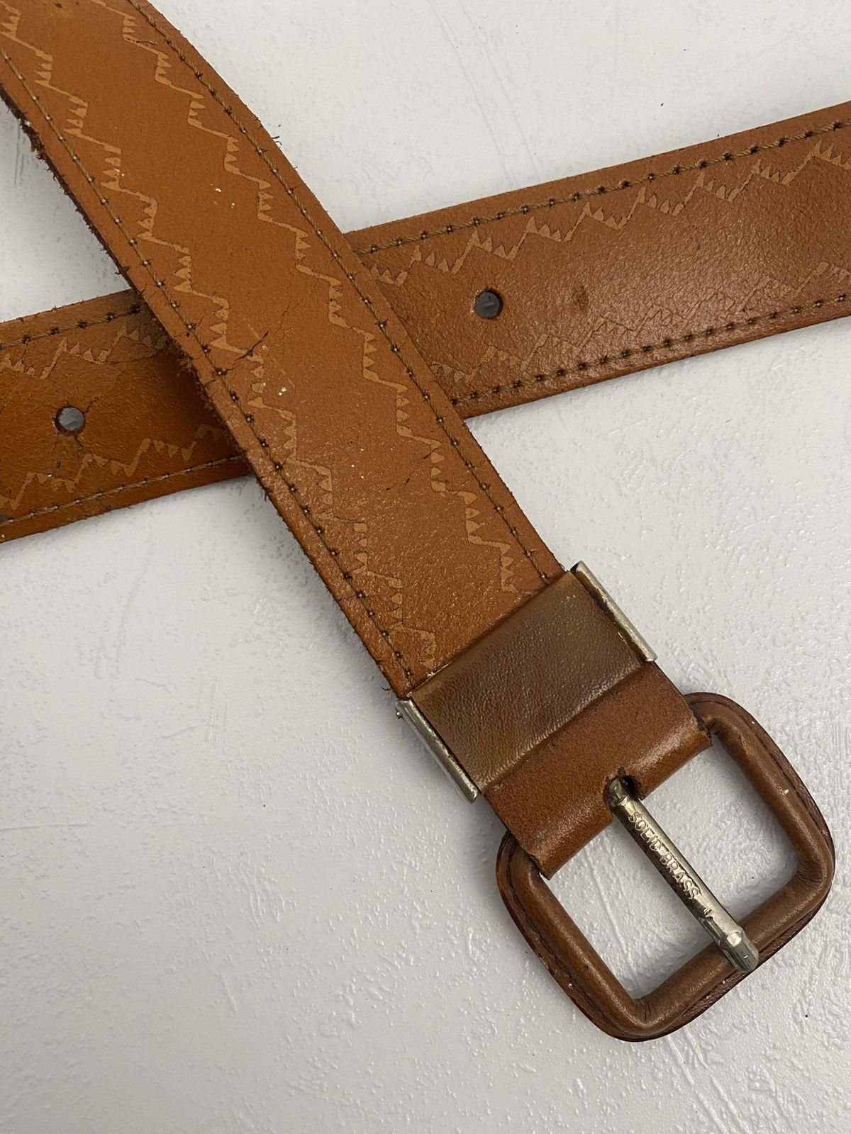 Kapital Vintage Kapital leather belt (Solid brass) Size ONE SIZE - 4 Thumbnail