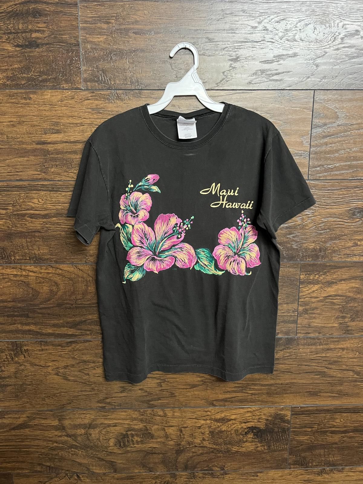 Hanes VTG Maui Hawaii T-shirt Pink Hibiscus Womens Tee - M Size M / US 6-8 / IT 42-44 - 1 Thumbnail