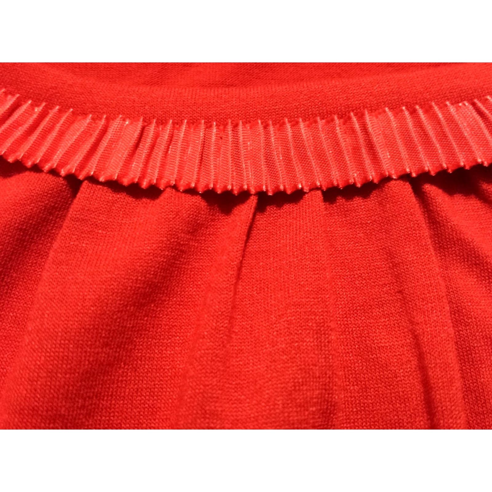 Talbots Talbots Women’s Small Shirt Long Sleeve Solid Red Scoop Neck Pullover Rayon Size S / US 4 / IT 40 - 4 Thumbnail