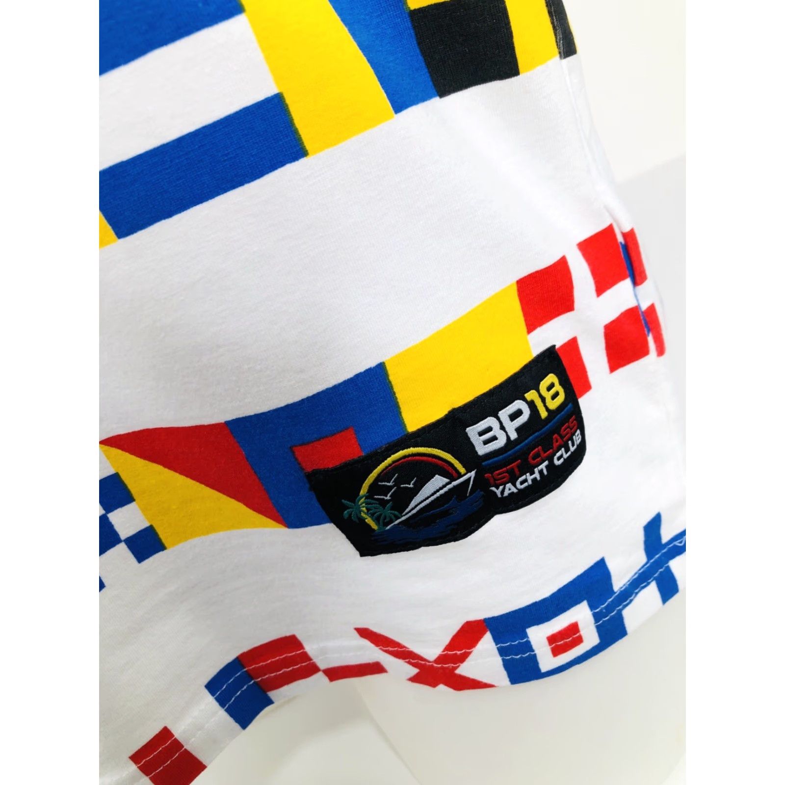 Black Pyramid BLACK PYRAMID BP18 - Embroidered Flag White Shirt M Mens Sm/Md Size US M / EU 48-50 / 2 - 4 Thumbnail