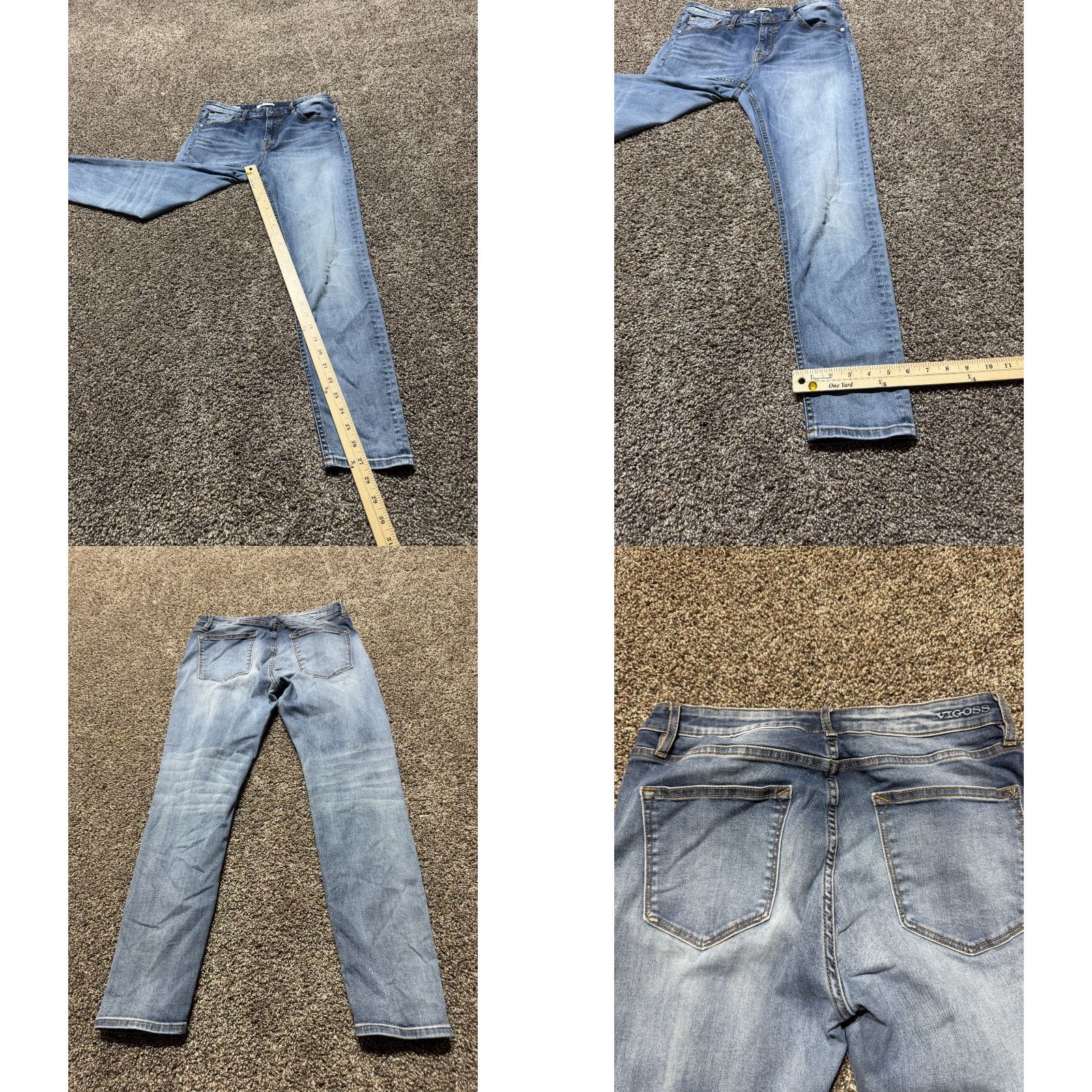 Vintage VIGOSS Marley Skinny Ankle Jeans Size 31 Blue Denim Stretch 28" Women's 5-Pocket Design Size 24" / US 00 / IT 34 - 8 Thumbnail
