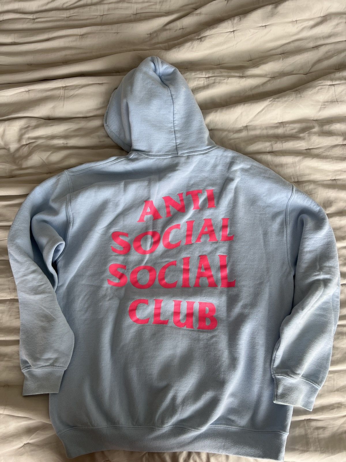Anti Social Social Club Anti Social Social Club Hoodie Baby Blue and Pink Size US L / EU 52-54 / 3 - 3 Thumbnail