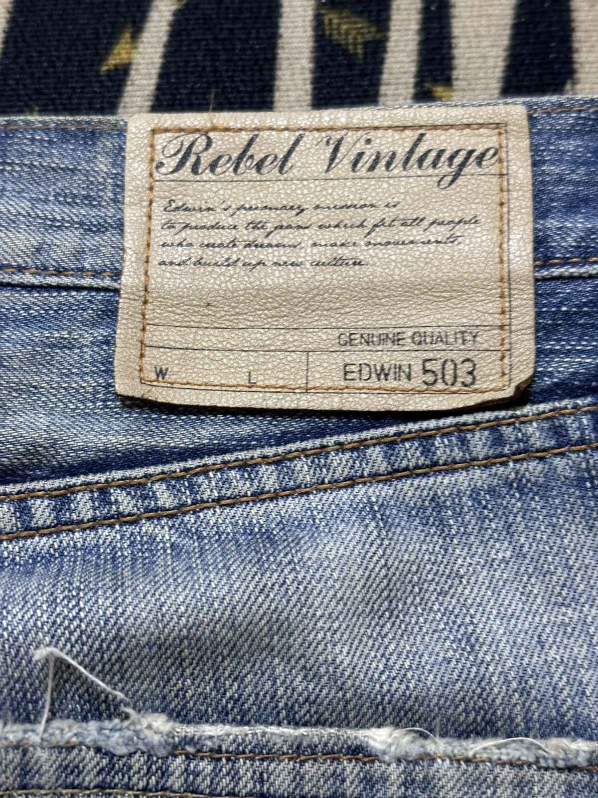 Edwin Vintage Edwin 503 Rebel Vintage Faded Distressed Denim Size US 32 / EU 48 - 9 Thumbnail