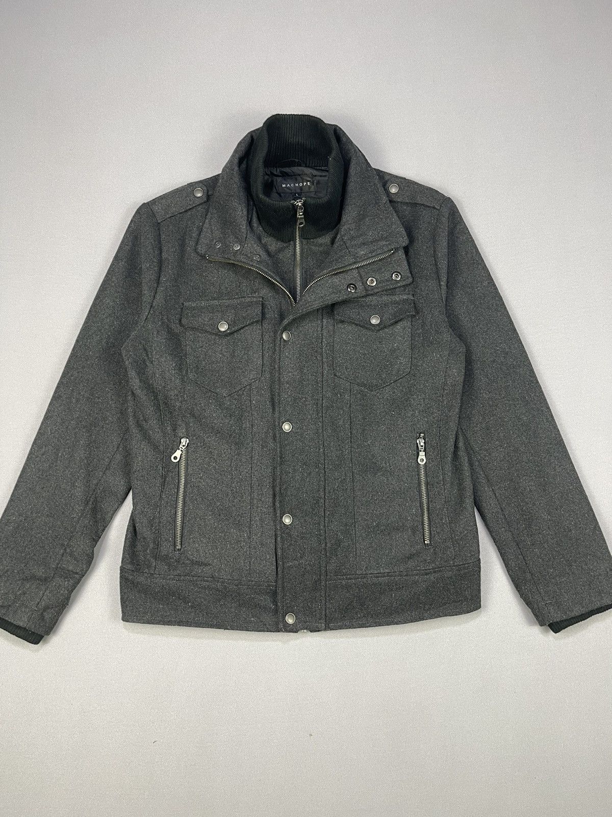 semanticdesign Semantic Design Mac Hope Double Zipper Wool Jacket Size US L / EU 52-54 / 3 - 1 Thumbnail