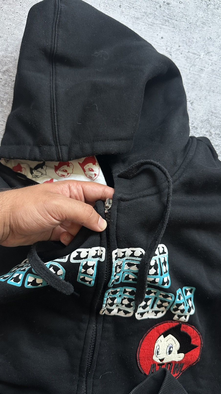 Anime Vintage Astro Boy Atom Holographic Logo Full Zip Hoodie Size US M / EU 48-50 / 2 - 11 Thumbnail