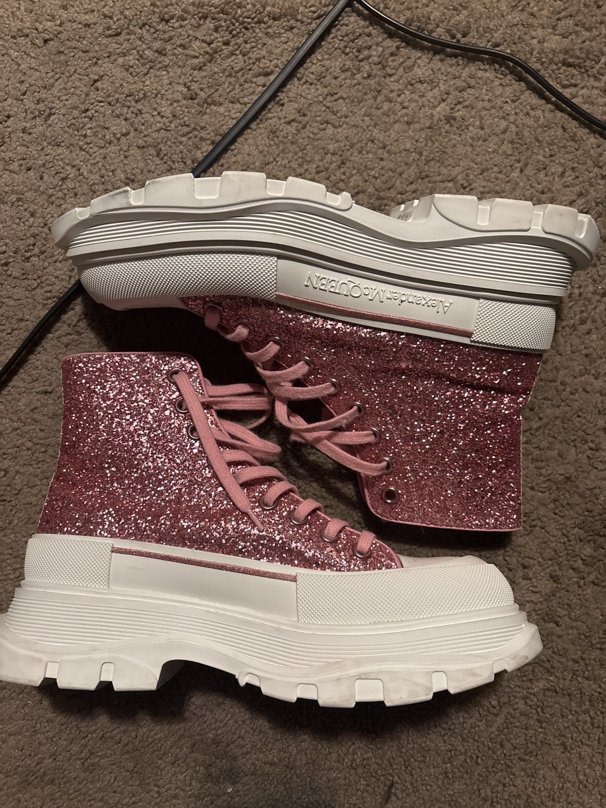 Alexander McQueen Alexander Mcqueen Pink Glitter Size US 9.5 / IT 39.5 - 1 Thumbnail