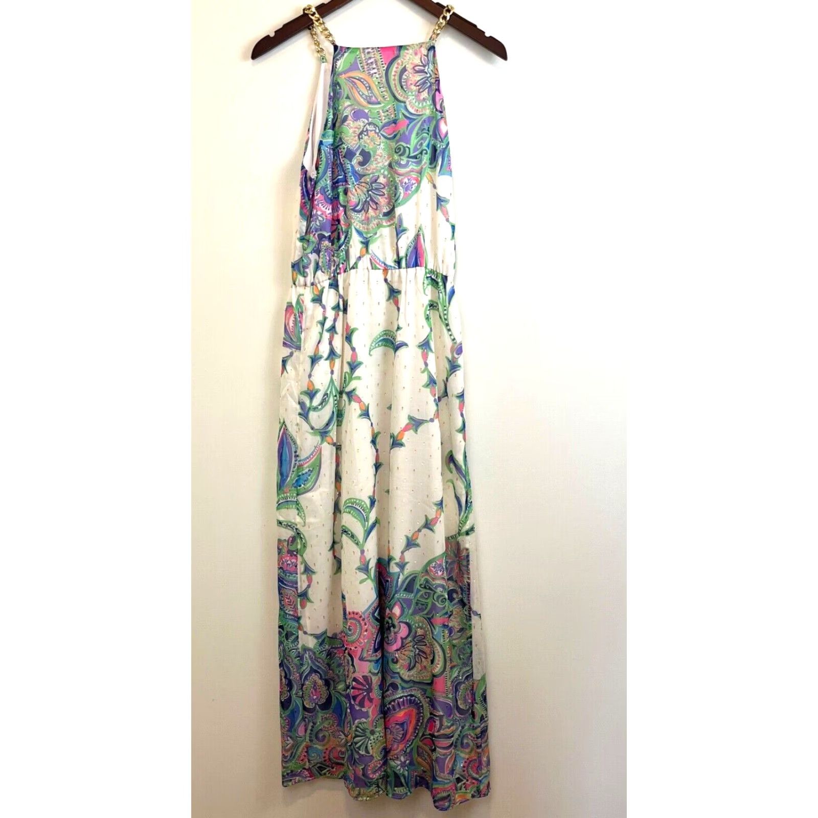 Lilly Pulitzer LILLY PULITZER Womens Maxi Dress Tiera Floral Best Kept Secret Multicolor Colorful No Belt M (Medium) Size M / US 6-8 / IT 42-44 - 6 Thumbnail