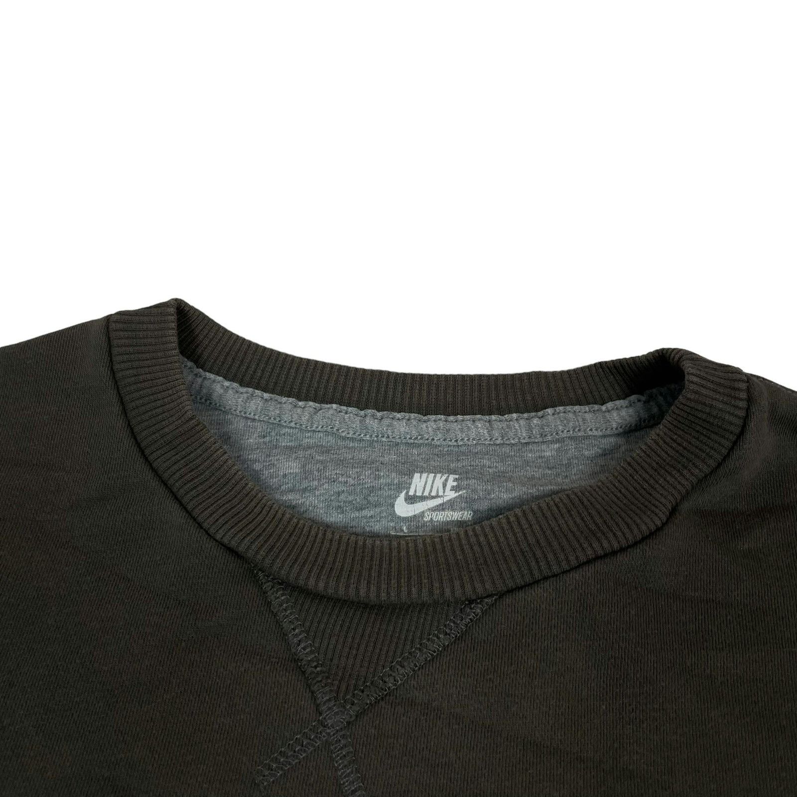 Nike × Vintage Nike Sportswear Men's brown Cotton Fleece Lined Sweatshirt L Size US L / EU 52-54 / 3 - 9 Thumbnail