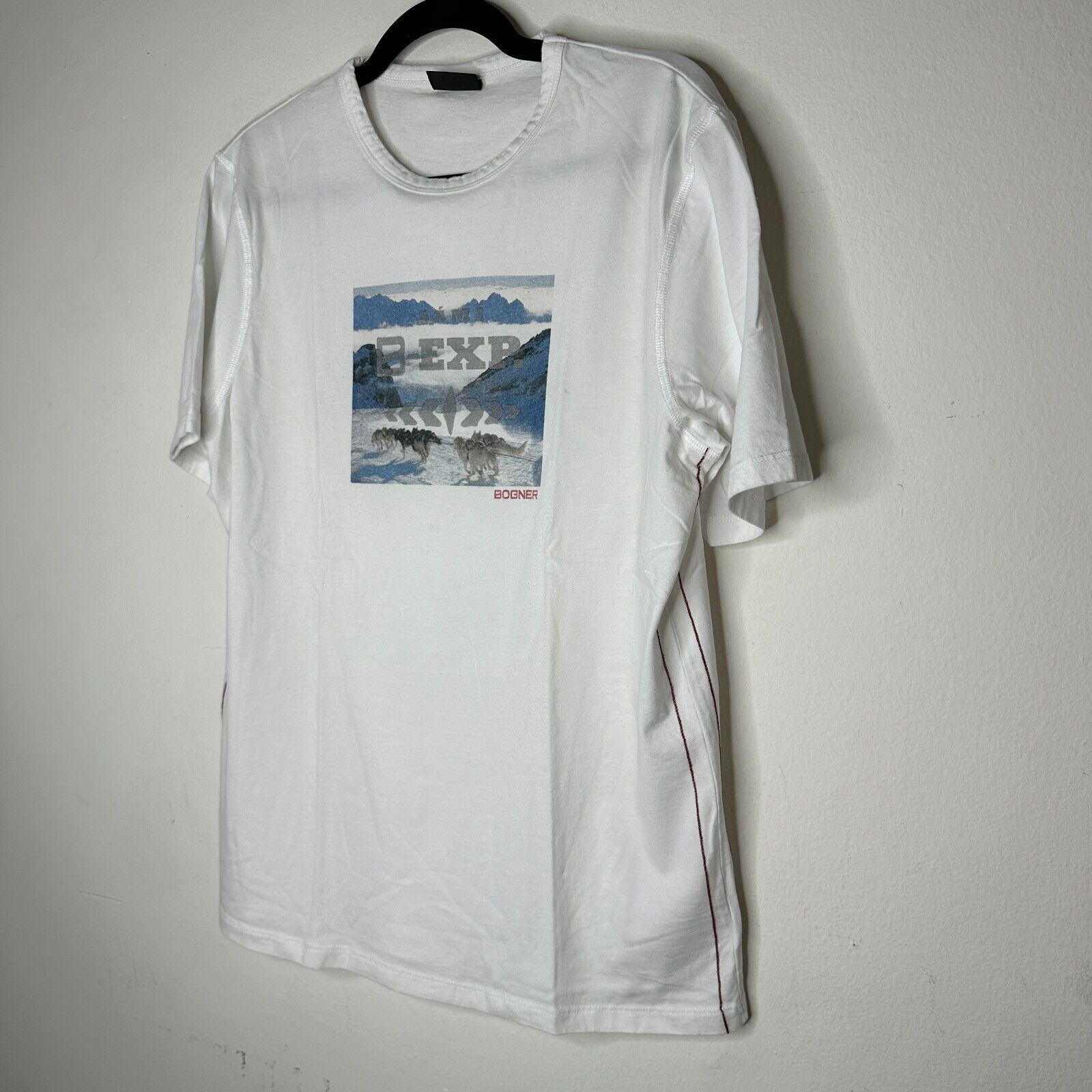 Bogner Bogner Ivory Blue Dog Sled Short Sleeve Round Neck Tee XL Size XL / US 12-14 / IT 48-50 - 3 Thumbnail
