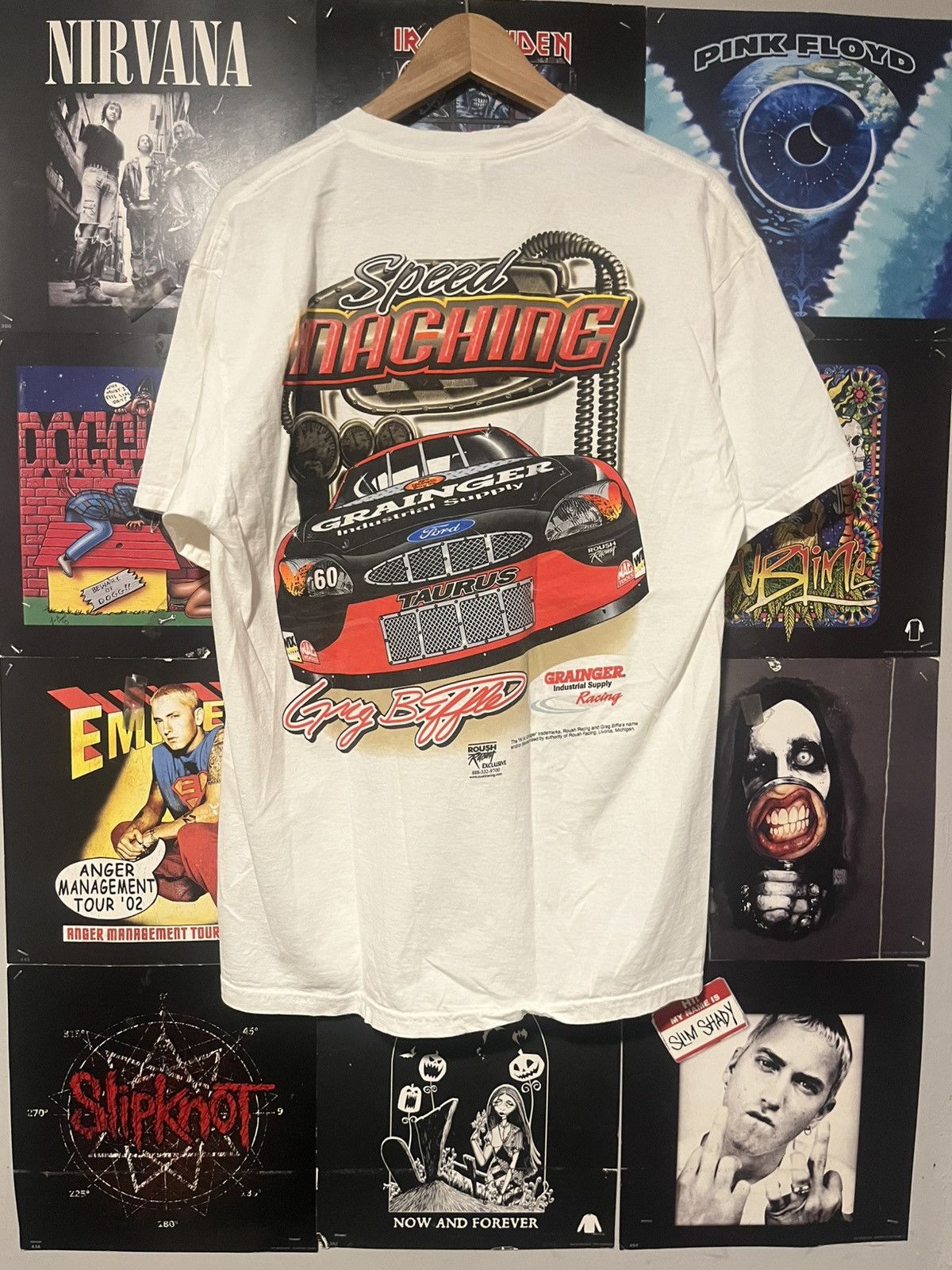 Hanes Vintage 2000’s Y2K Greg Biffle Double Sided NASCAR Tee shirt Size US L / EU 52-54 / 3 - 8 Thumbnail