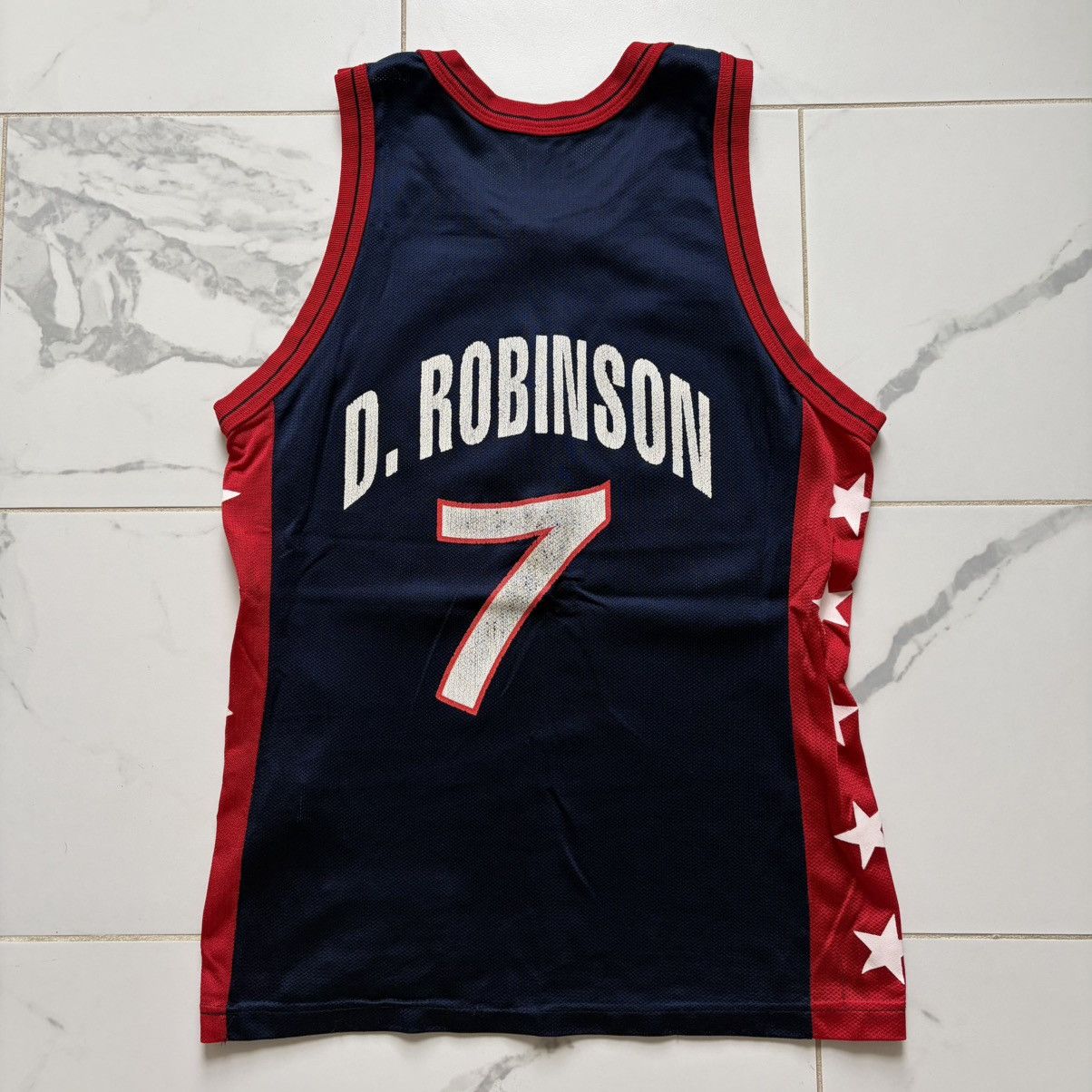 Champion Vintage 1996 Olympics David Robinson Champion Jersey Size 40 Size US M / EU 48-50 / 2 - 2 Thumbnail