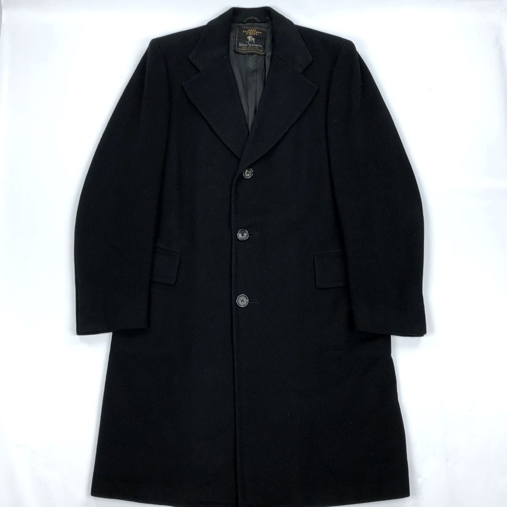 Hart Schaffner Marx Hart Schaffner & Marx Silver Trumpeter 100% Cashmere Overcoat Men's Size 50 Size US M / EU 48-50 / 2 - 2 Thumbnail