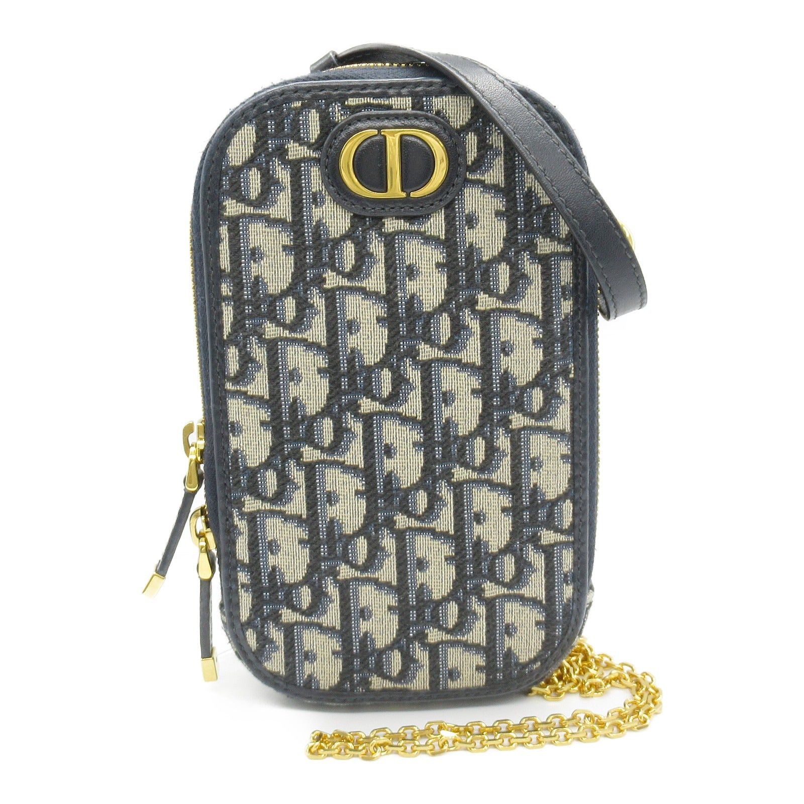 Dior Dior Phone Chain Shoulder Bag Others Jacquard Navy Size ONE SIZE - 1 Thumbnail