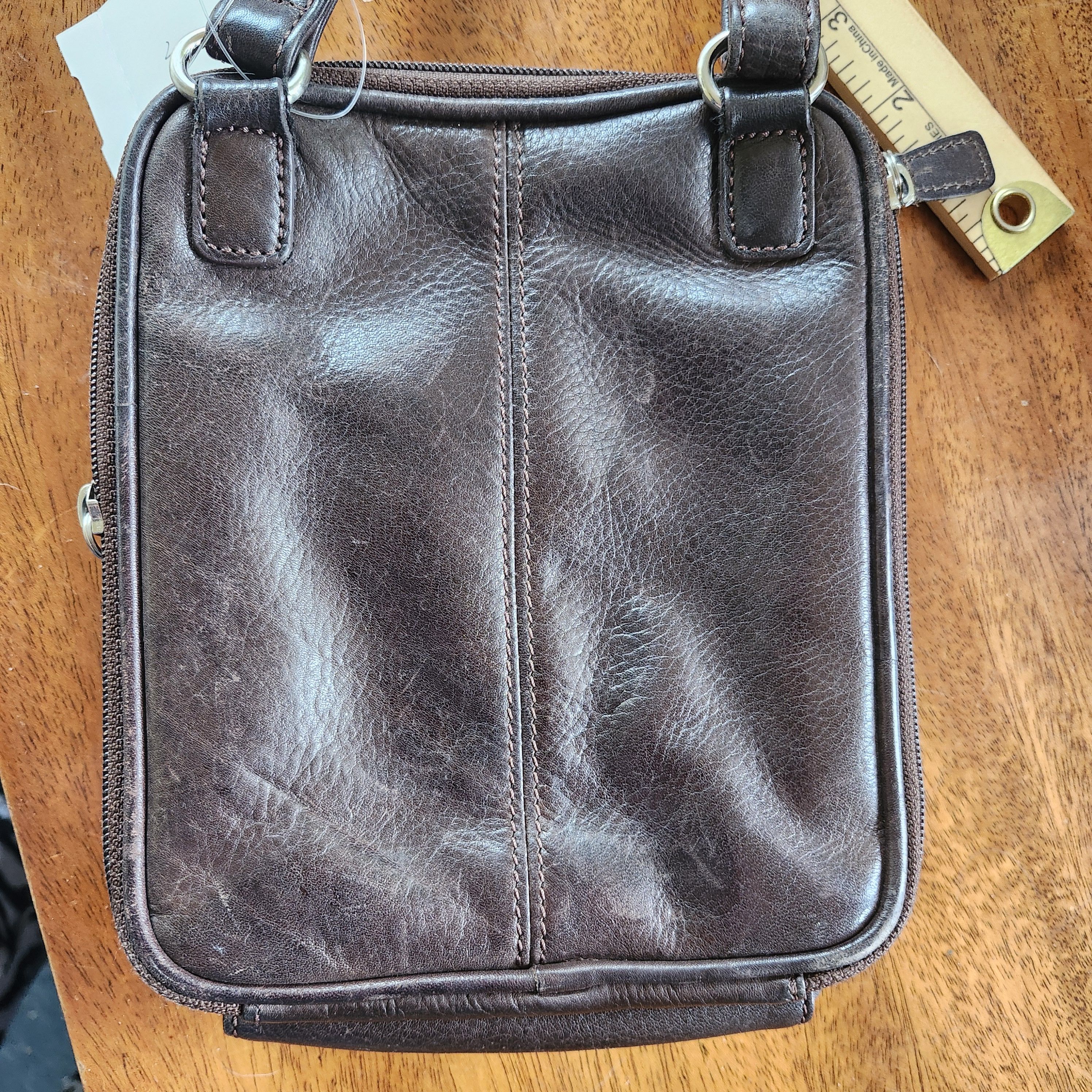 Fossil Fossil Women's Brown Leather Bag Purse Zipper Pocket New Size ONE SIZE - 4 Thumbnail