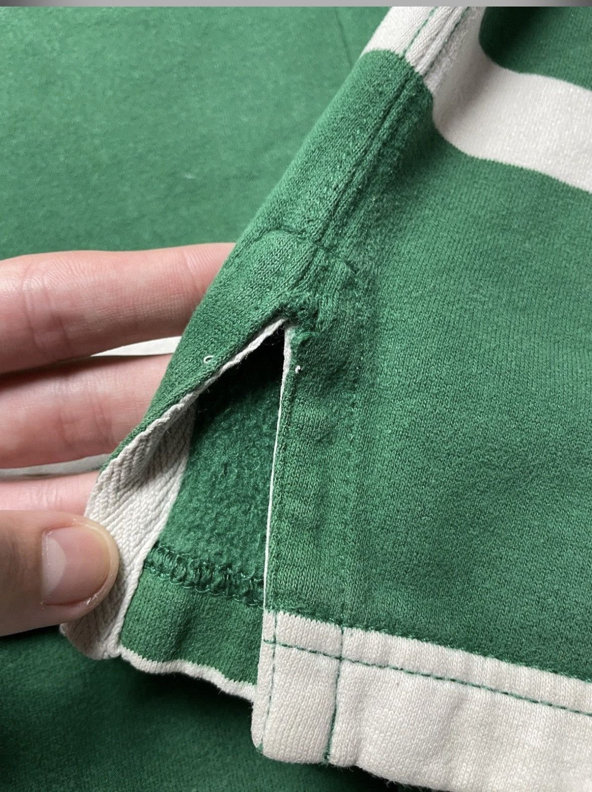 Polo Ralph Lauren Vintage polo Ralph Lauren green striped rugby shirt long L Size US L / EU 52-54 / 3 - 10 Thumbnail