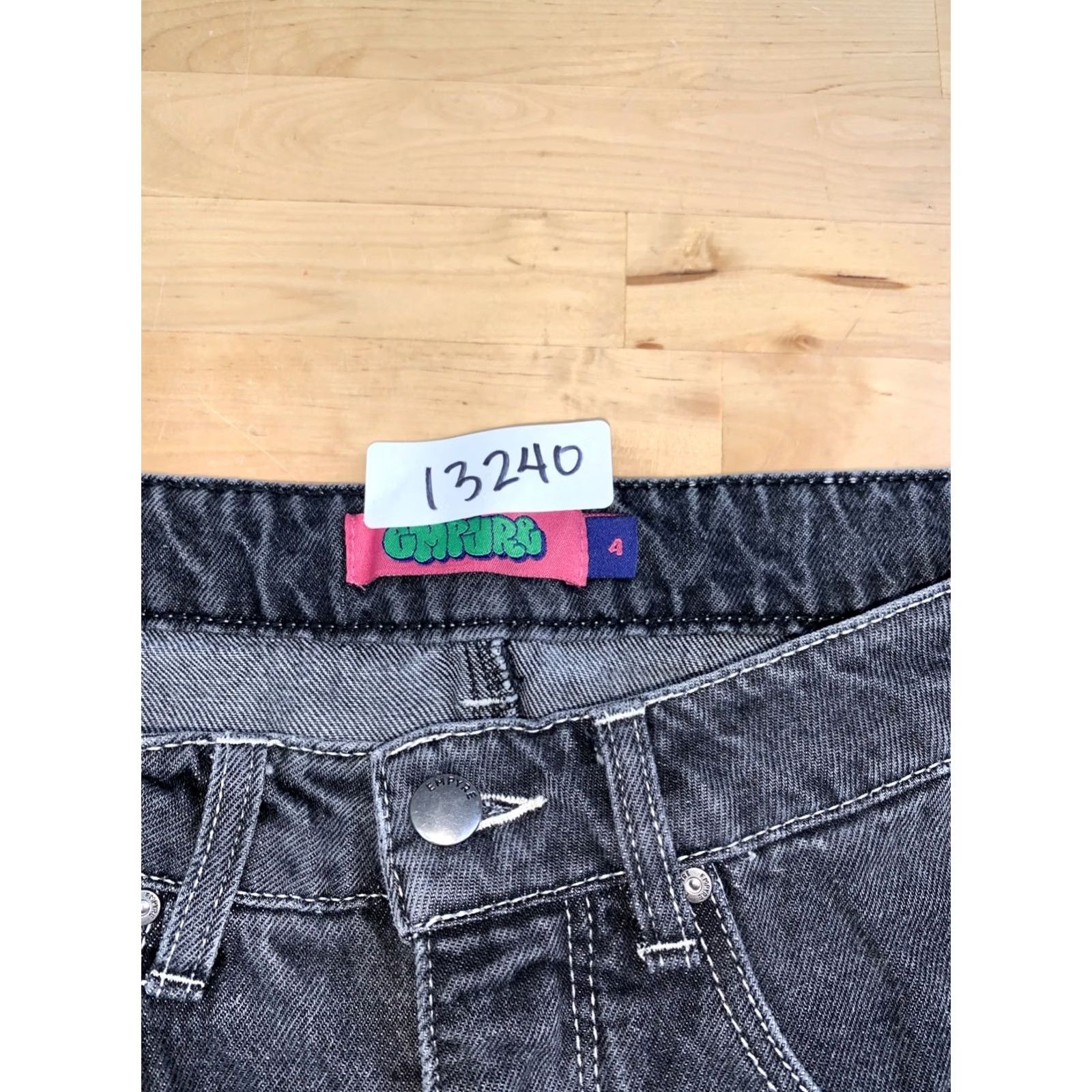 Empyre Empyre Denim Convertible Cargo Jeans Women 4 Black Faded Skate Streetwear 13240 Size 27" / US 4 / IT 40 - 2 Thumbnail