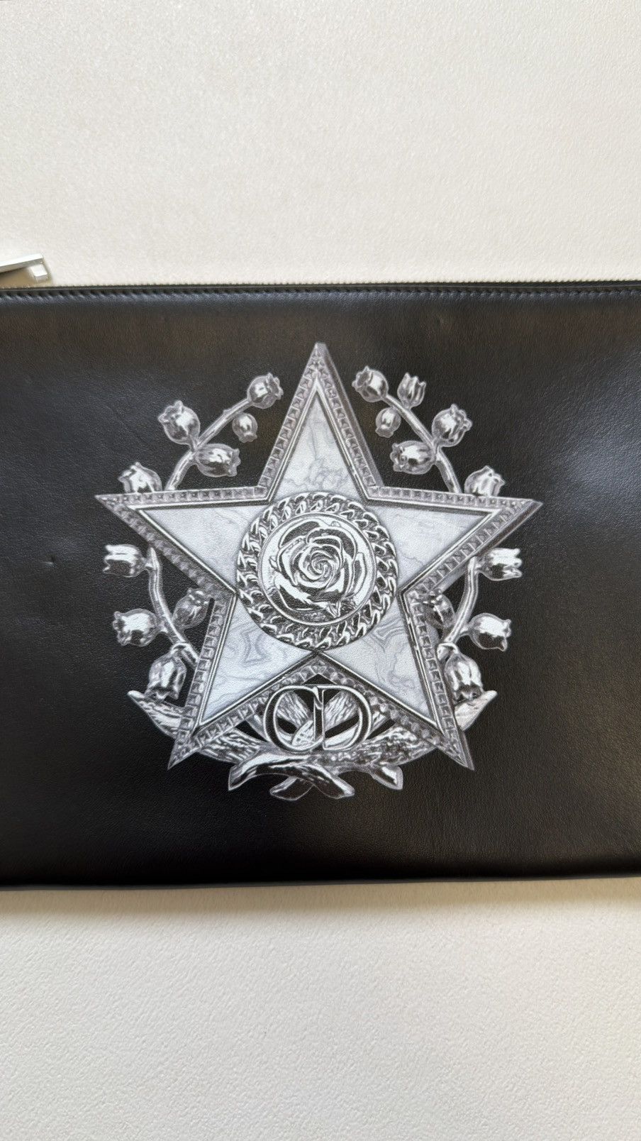 Dior A/W 22 Black Leather Show Invite Pouch Size ONE SIZE - 5 Thumbnail