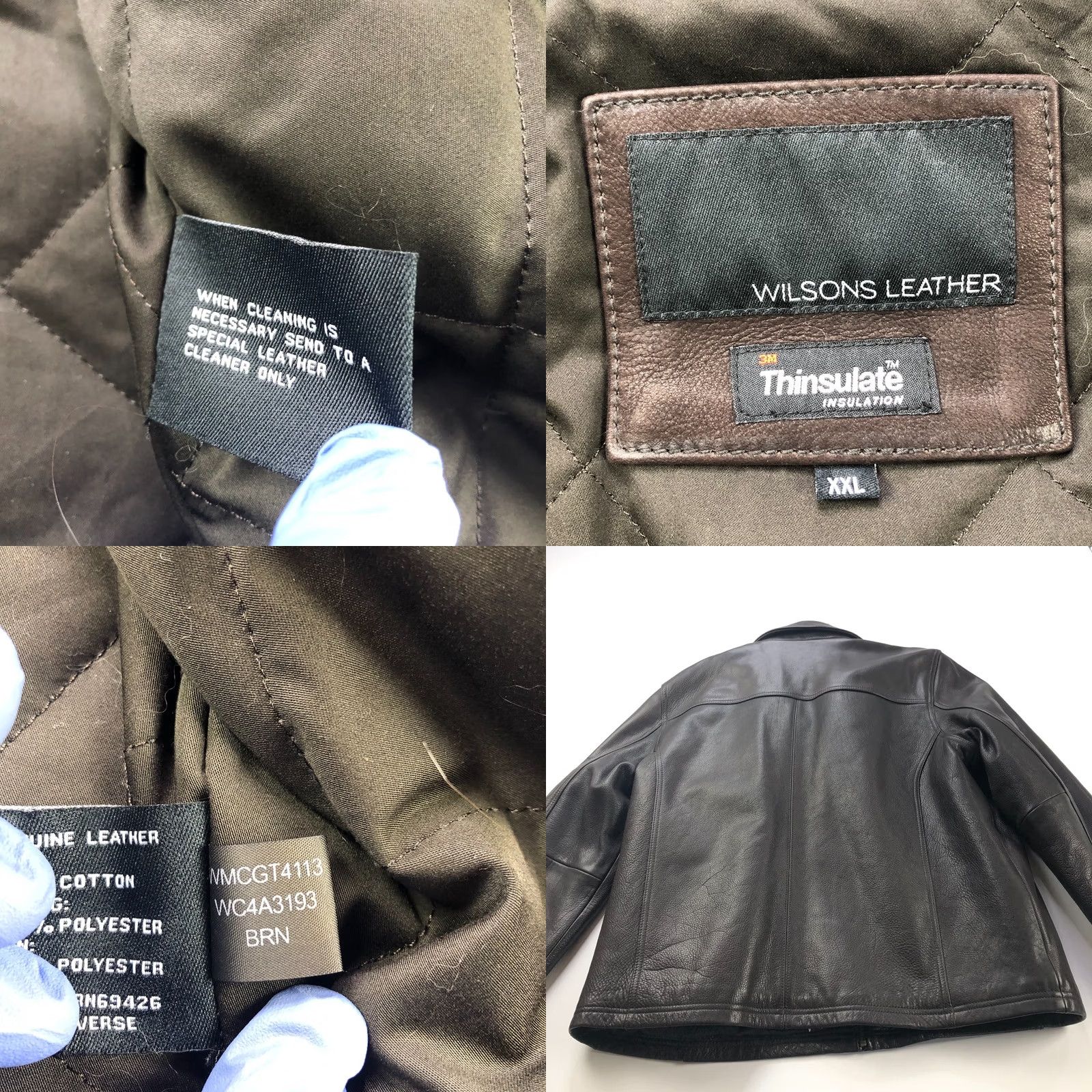 Vintage VINTAGE Wilson's Leather Bomber Jacket 2XL Brown 100% Leather 3M Thinsulate Full Zip Pockets Mens XL? Size US XXL / EU 58 / 5 - 10 Thumbnail