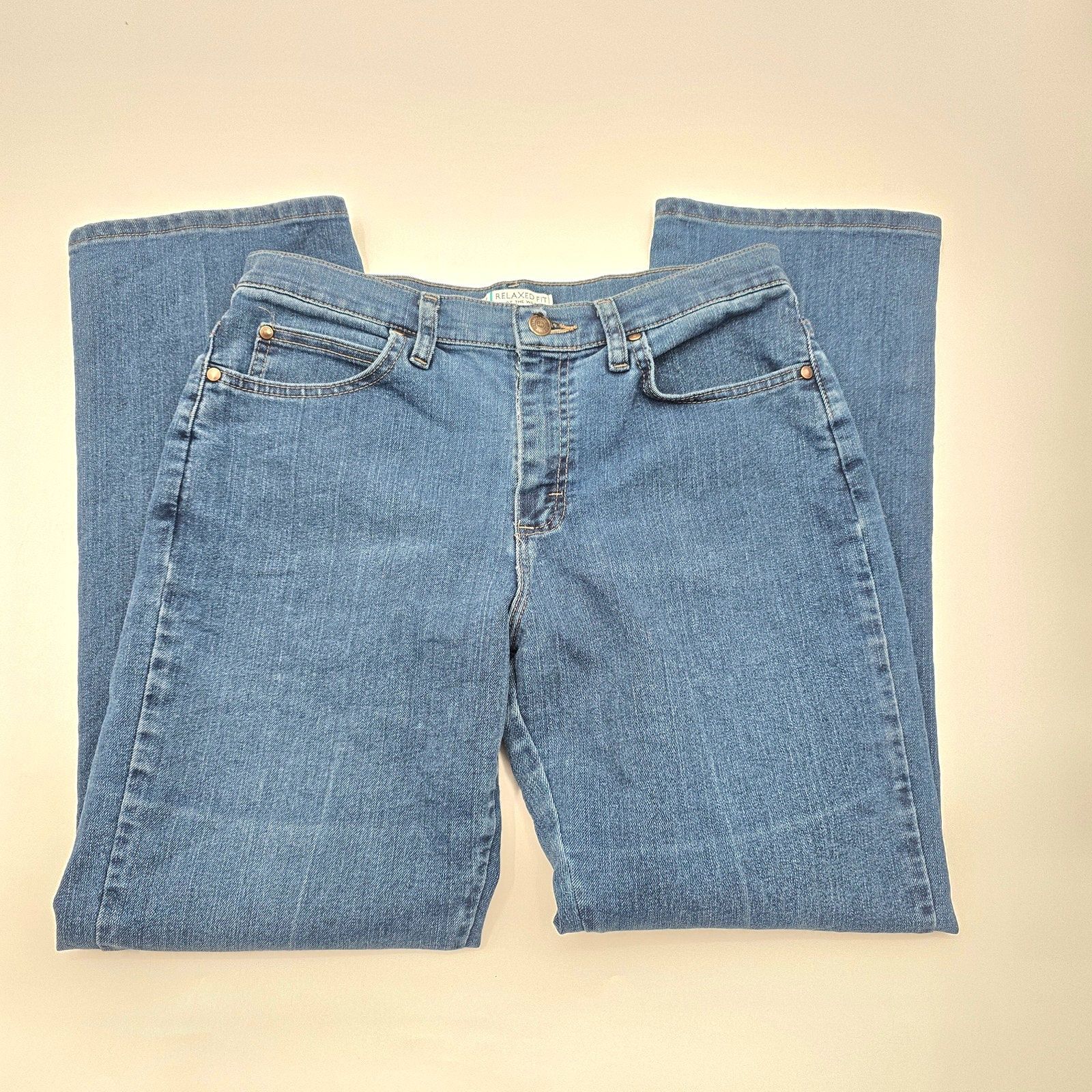 Lee Lee Blue Relaxed Fit Denim Jeans Pants 8 Petite Size 30" / US 8 / IT 44 - 3 Thumbnail