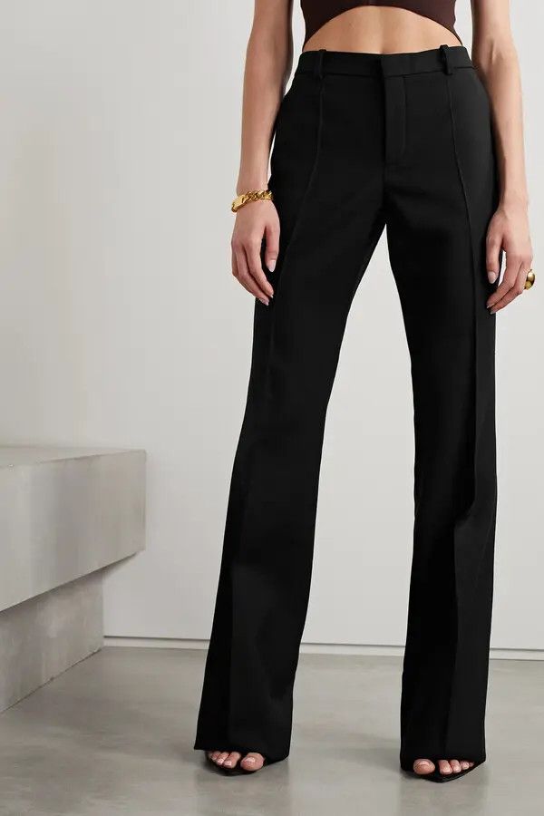 Saint Laurent Paris o1s1wg111124 High Waisted Pants in Denim in Black Size 30" / US 8 / IT 44 - 3 Thumbnail